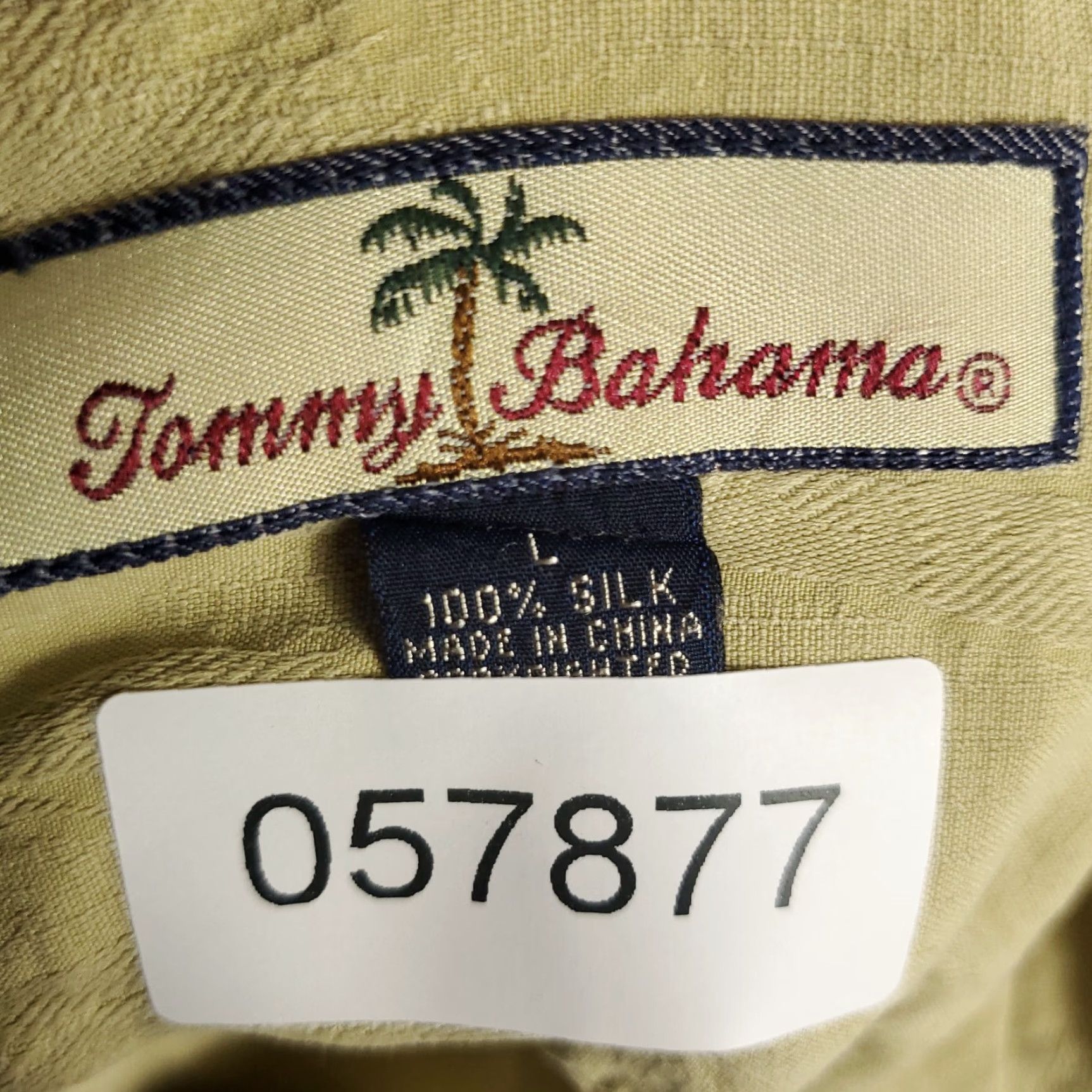 Tommy Bahama Tommy Bahama Button-Up Shirt Mens Large Beige Tropical Hawaiian Short Sleeve Size US L / EU 52-54 / 3 - 7 Thumbnail