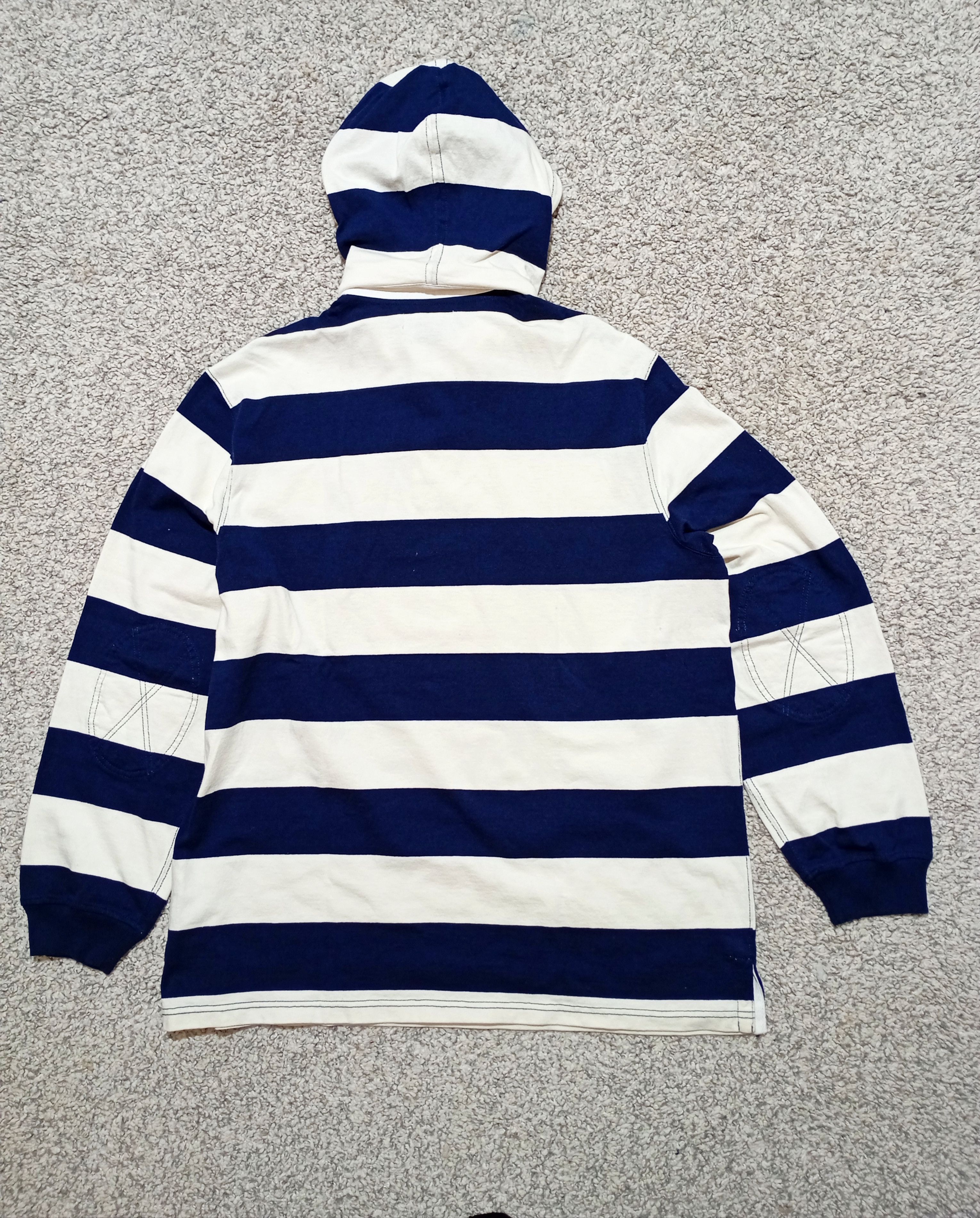 Polo Ralph Lauren Vintage Polo Ralph Lauren Striped Boxy Rugby Hooded Shirt Size US XXL / EU 58 / 5 - 13 Thumbnail