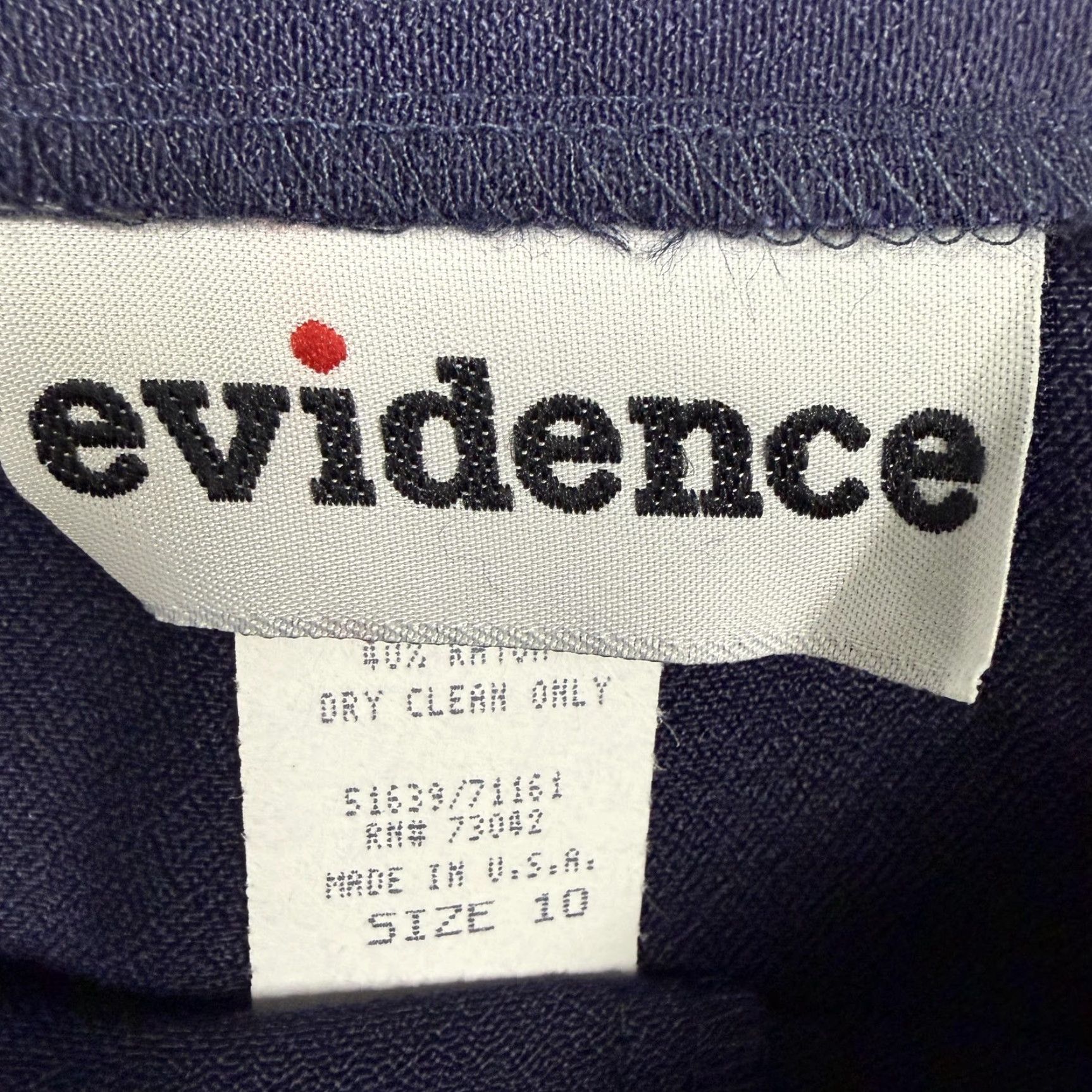 Vintage VINTAGE Evidence Skirt Women Navy A-Line Knee Length 10 Regular Office Casual Dark Academia 80s 90s Mens? Womens Size 32" / US 10 / IT 46 - 4 Thumbnail
