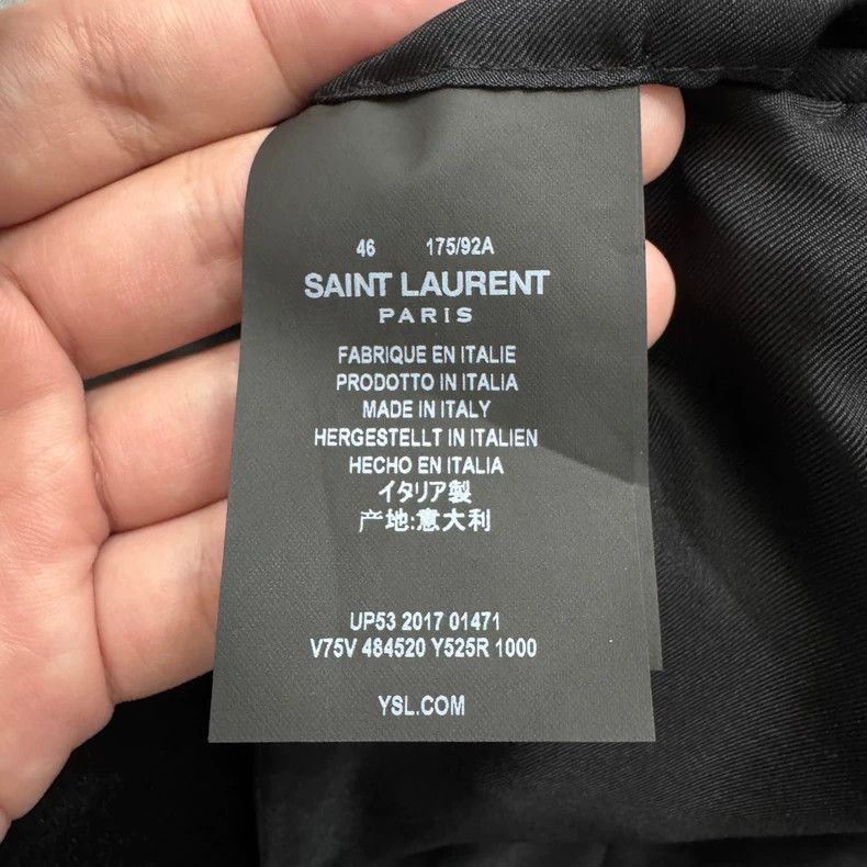 Saint Laurent Paris SLP Black Velvet Blazer Jacket- Size US M / EU 48-50 / 2 - 3 Thumbnail