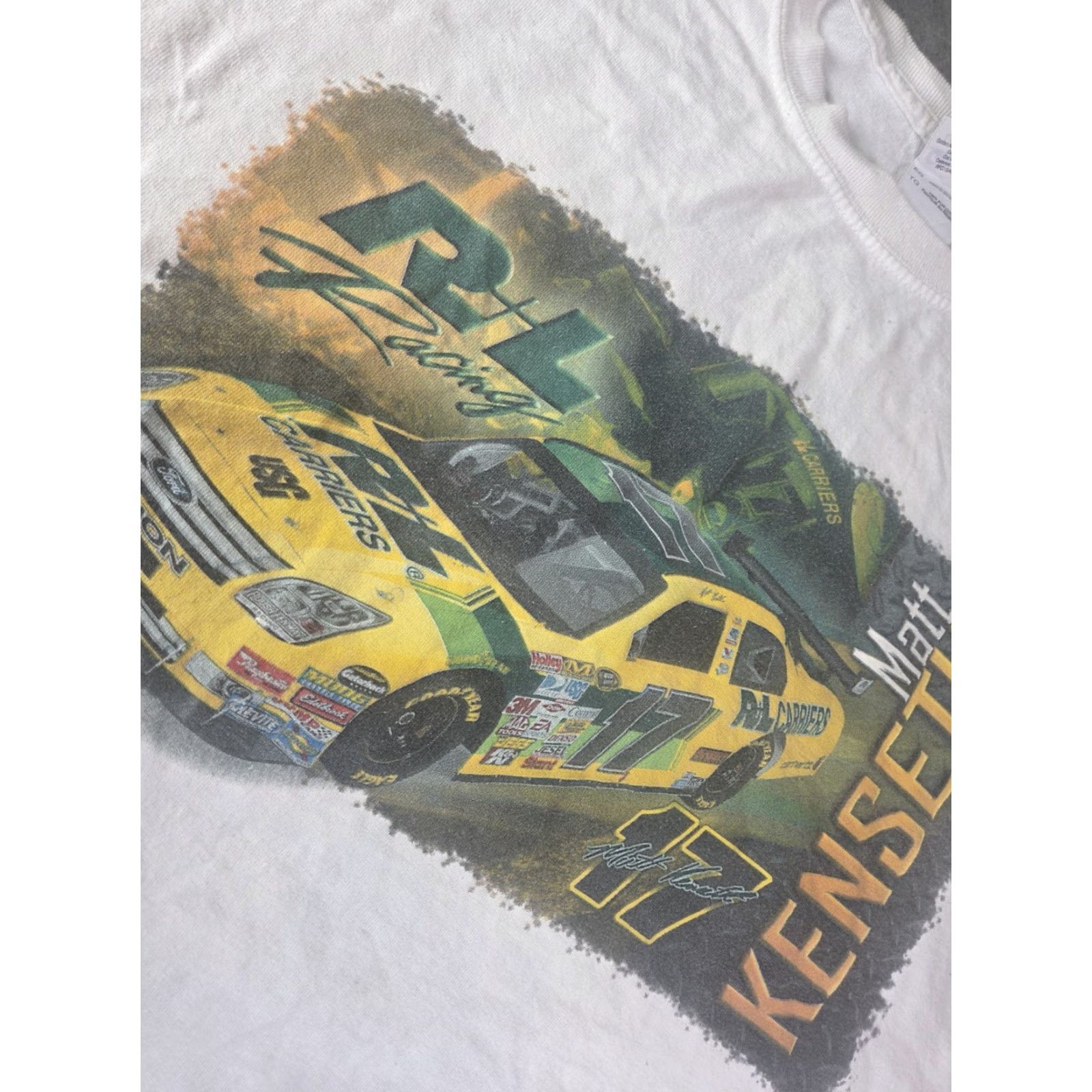 NASCAR VINTAGE Nascar Racing Matt Kenseth R&L Racing T Shirt XL White Men's Distressed Graphic Tee 2000s Size US XL / EU 56 / 4 - 2 Thumbnail