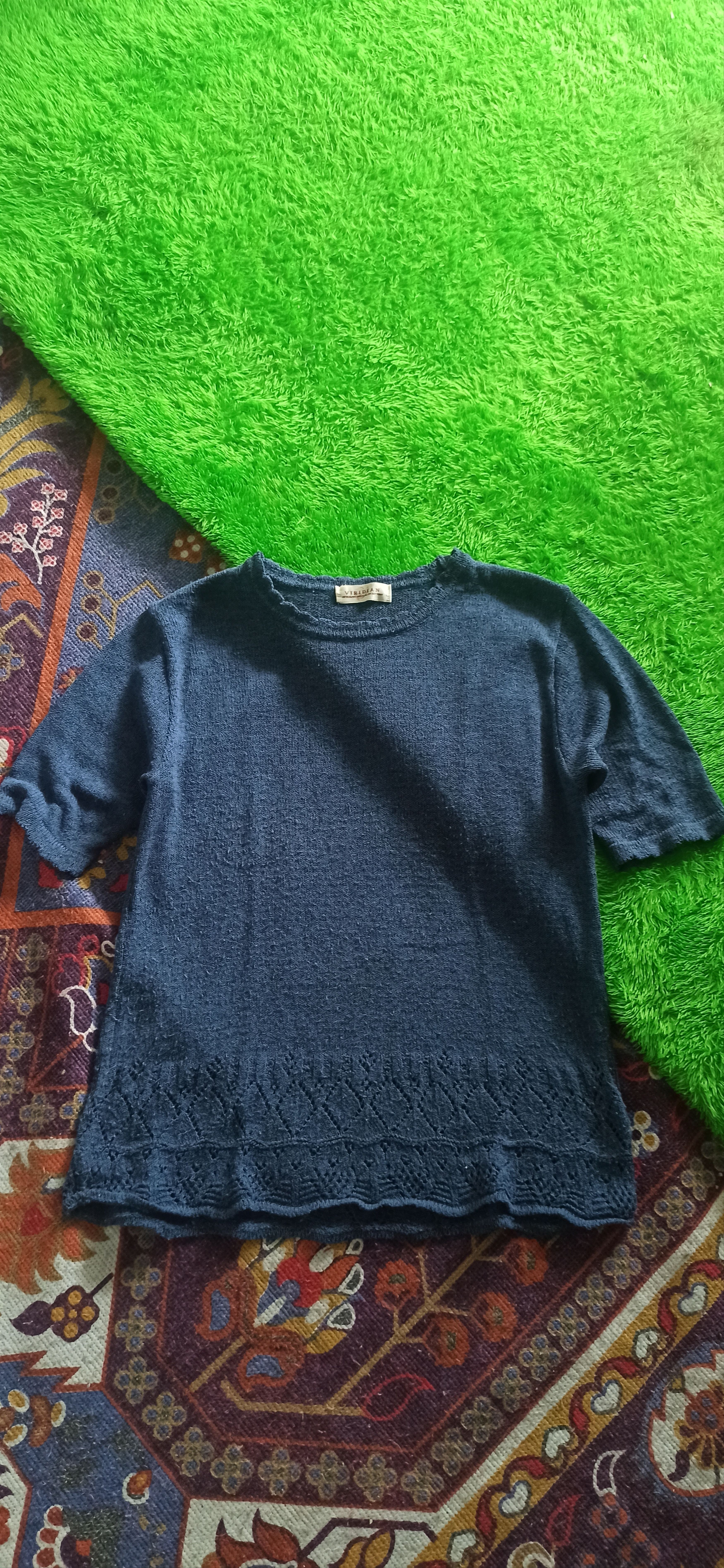 Japanese Brand Viridian Elegant Knitwear Size S / US 4 / IT 40 - 1 Thumbnail