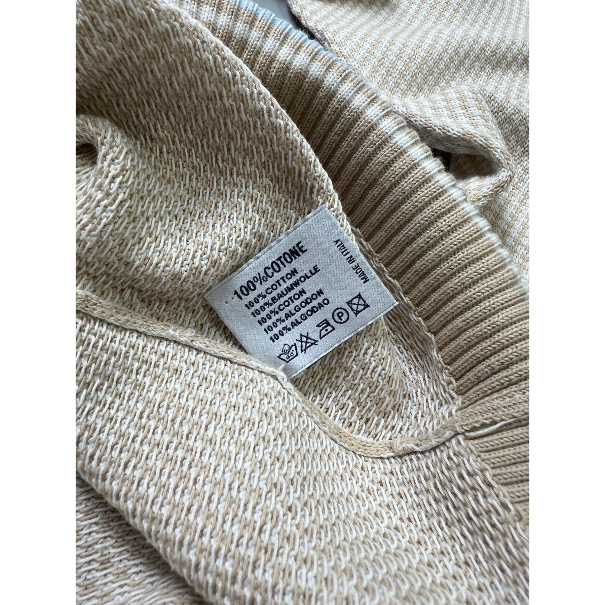 Luigi Borrelli Luigi Borrelli Napoli V-Neck Cotton Sweater (Y1070) Size US L / EU 52-54 / 3 - 10 Thumbnail