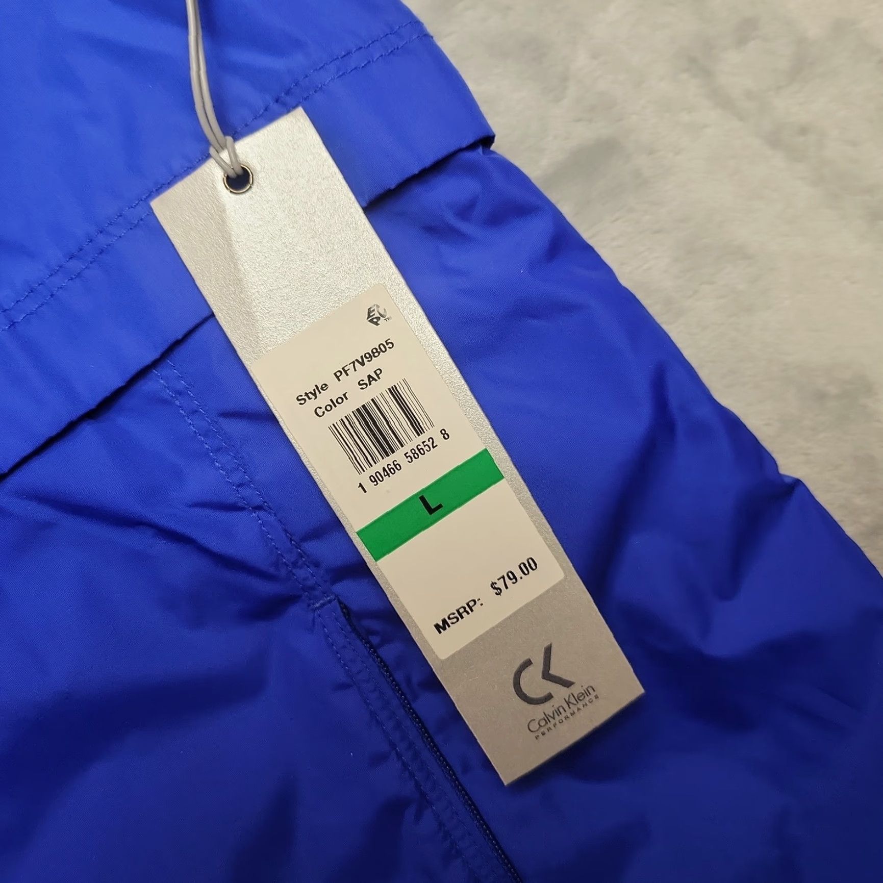 Calvin Klein VINTAGE Calvin Klein Vest Womens Large Blue Full Zip Performance Hooded Water Resistant Size L / US 10 / IT 46 - 4 Thumbnail