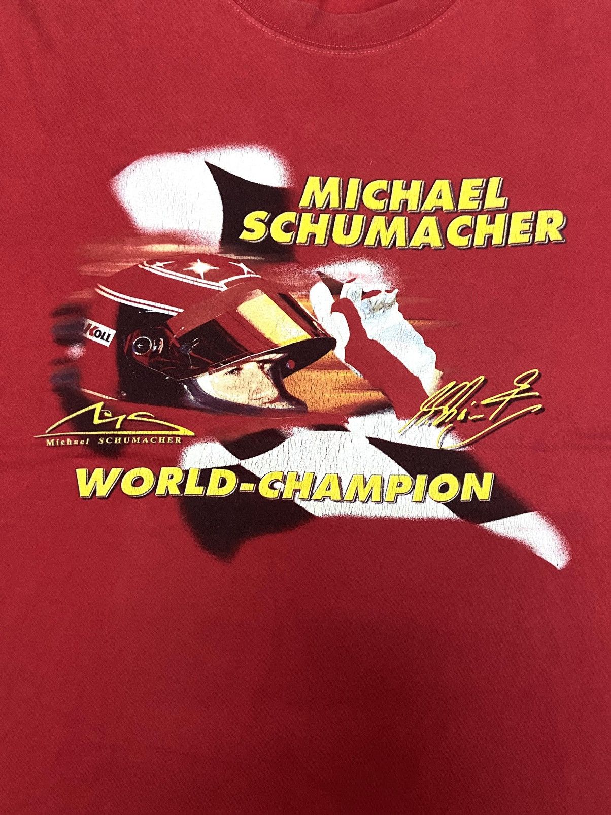 Japanese Brand MICHAEL SCHUMACHER WORLD CHAMPION SIGNED TEE Size US M / EU 48-50 / 2 - 11 Thumbnail