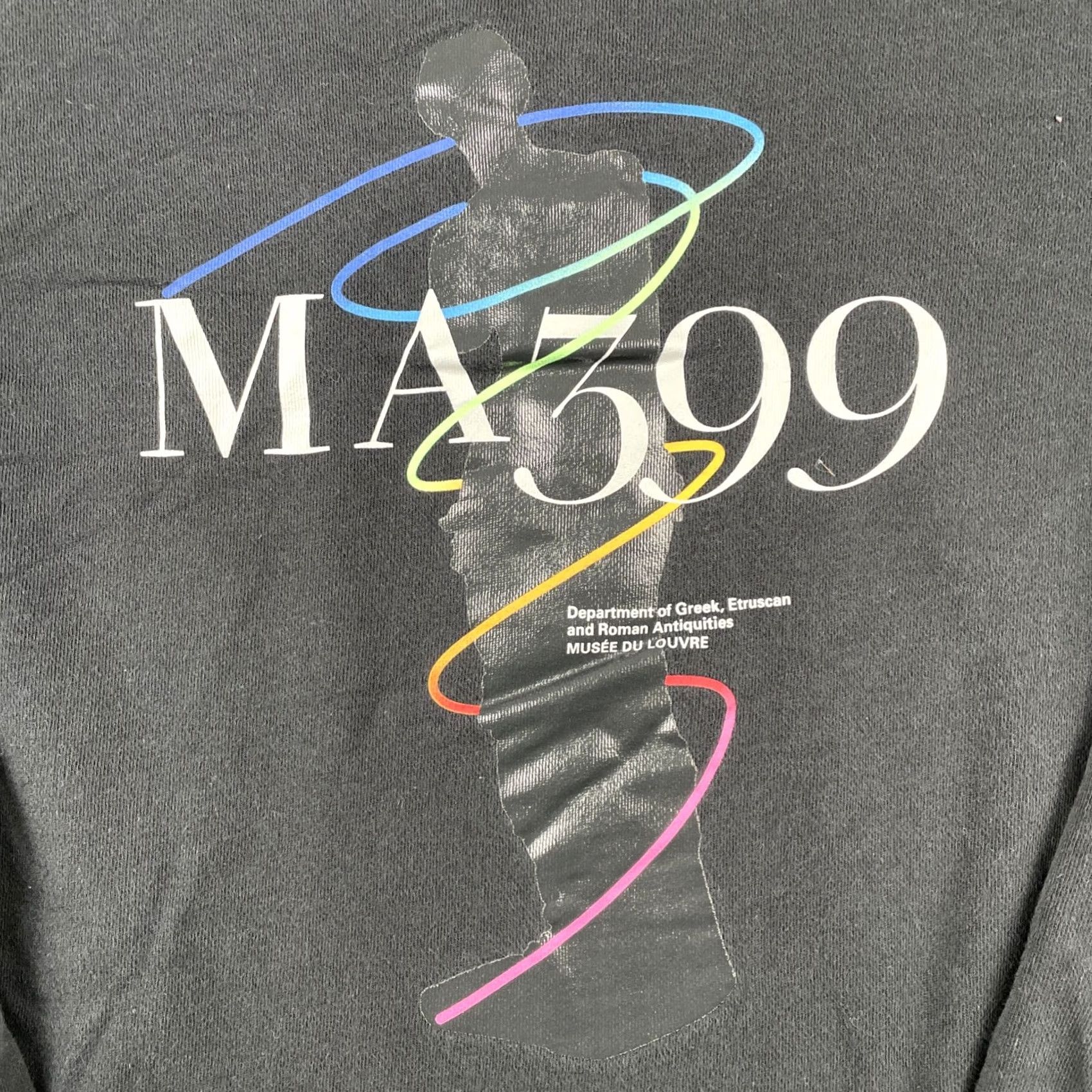 Uniqlo VINTAGE Uniqlo Sweatshirt Mens L Black Peter Saville Musee Du Louvre Aphrodite Venus de Milo Etruscan Roman 90s Concert Art Statue Size US L / EU 52-54 / 3 - 3 Thumbnail