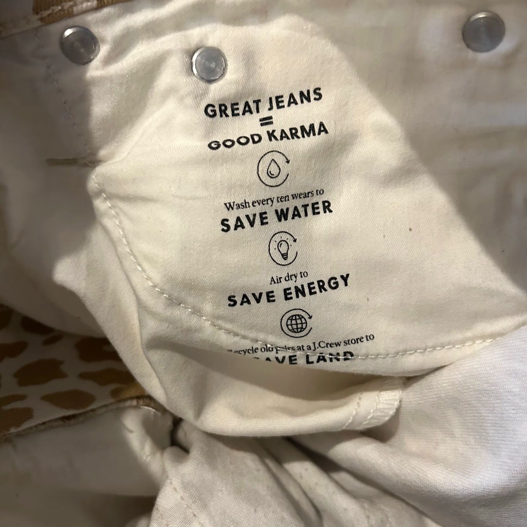 J.Crew J.Crew Jeans Cream Brown Leopard High Rise Toothpick Stretch 31 Womens Slim Skinny Denim 5-Pocket Blended Cotton Spandex Pattern Animal Print Size 24" / US 00 / IT 34 - 7 Thumbnail