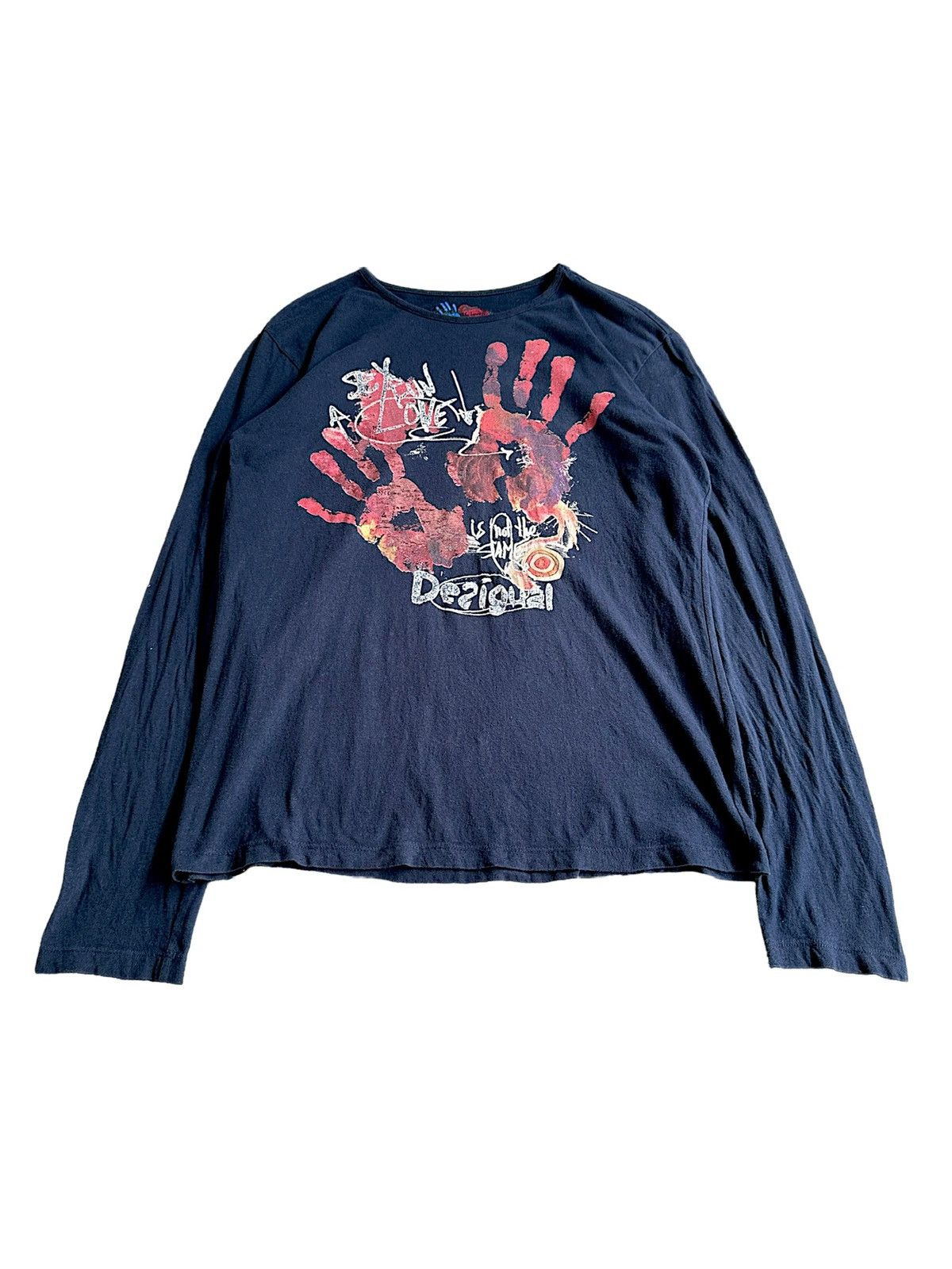 Desigual 00's Desigual '' Sex, Fun, Love'' avant-garde long sleeve Size US L / EU 52-54 / 3 - 2 Thumbnail