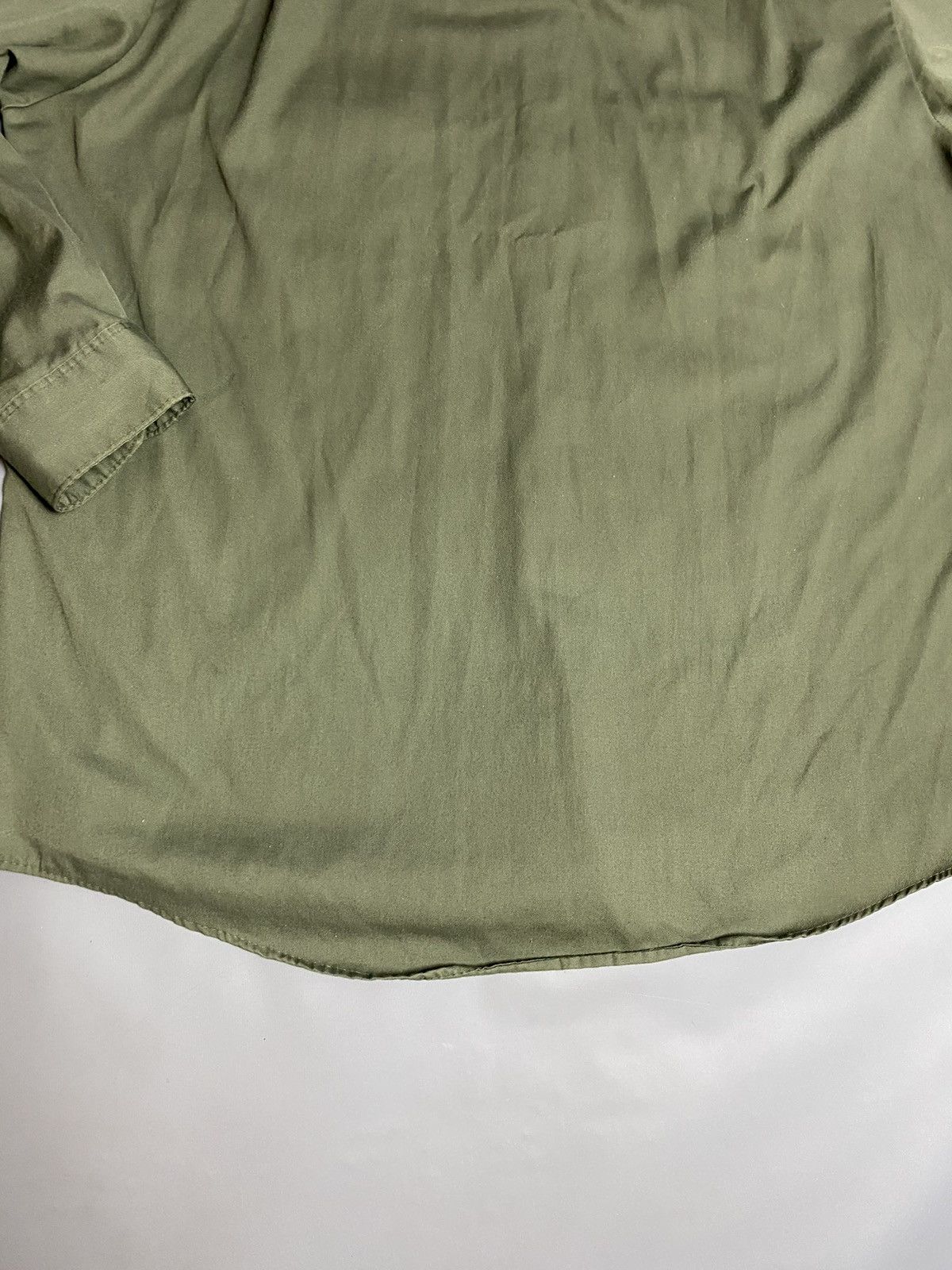 Lee VTG 70s Lee Permanent Press Work Shirt Khaki XL USA Military Size US XL / EU 56 / 4 - 14 Thumbnail
