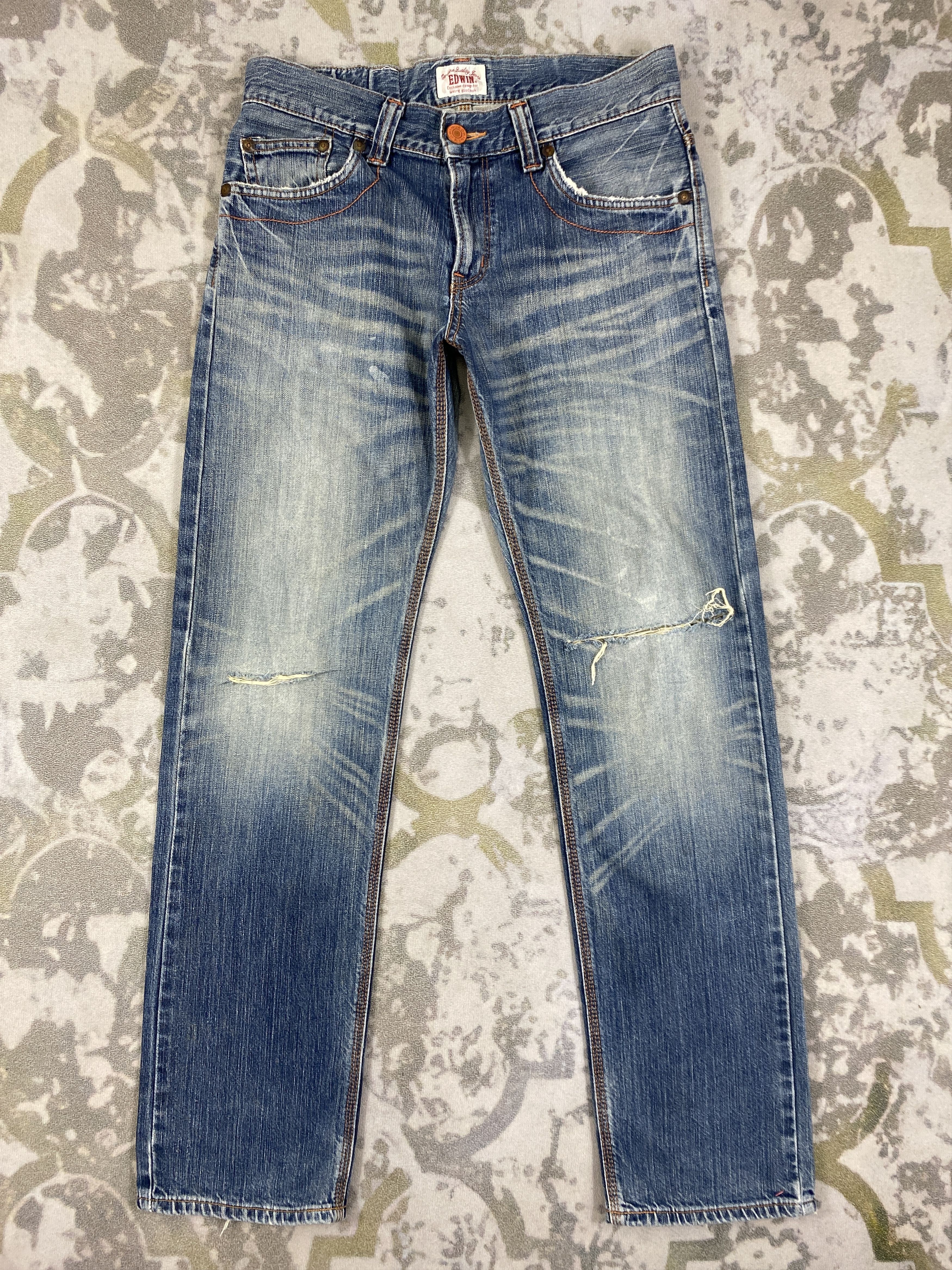 If Six Was Nine Faded Blue Vintage Edwin Jeans 33x33 - JN3054 Size US 33 - 1 Thumbnail