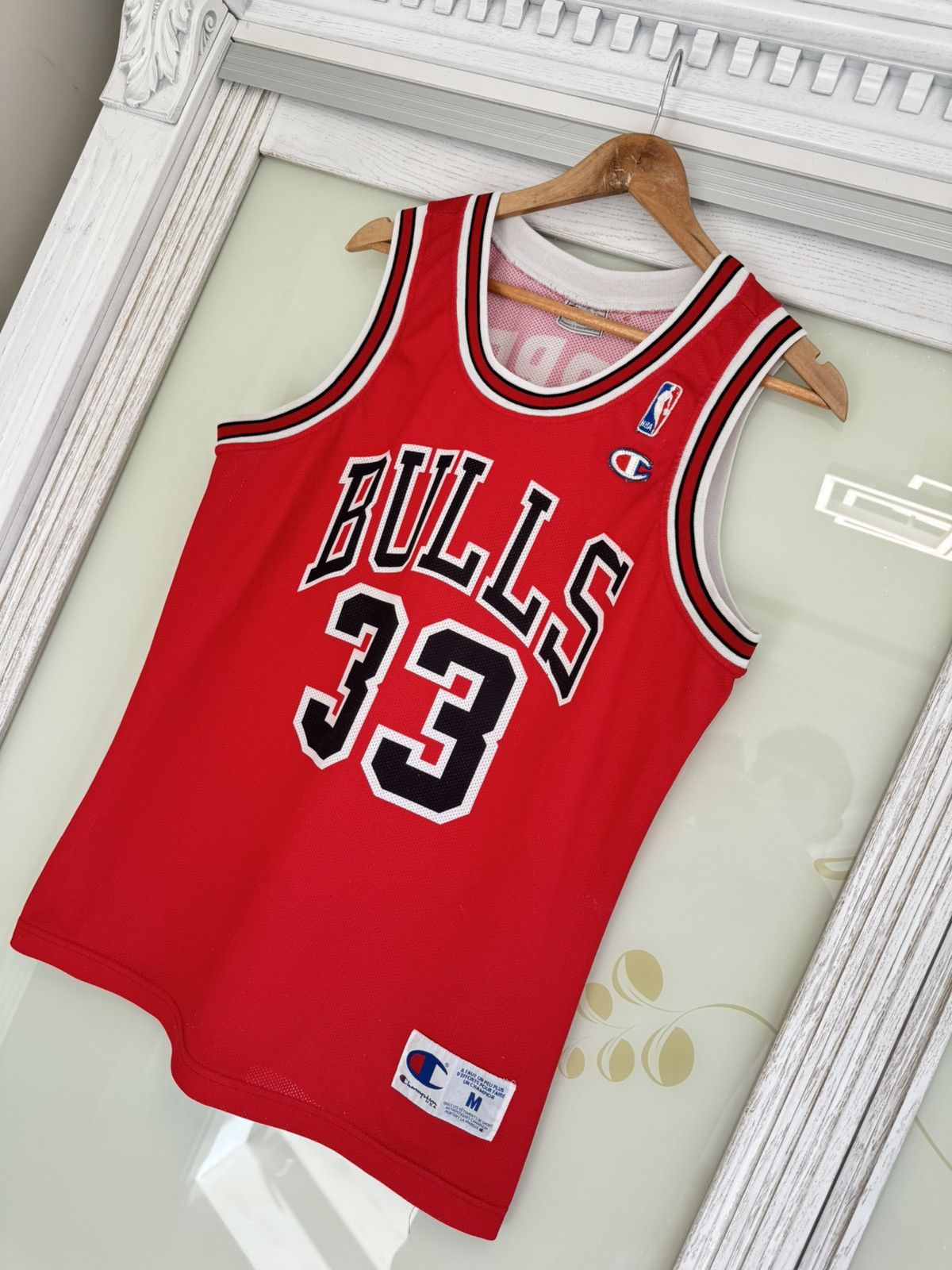 Champion Pippen #33 Chicago Bulls 90’s Vintage Baseball Jersey NBA Size US M / EU 48-50 / 2 - 4 Thumbnail