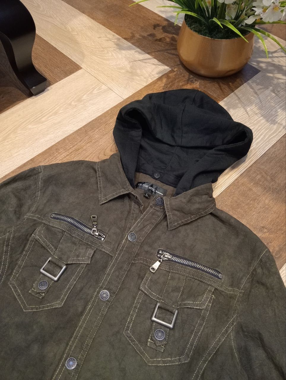 In The Attic IN THE ATTIC HOMME JAPAN 2 WAY BUTTON SHIRT Size US L / EU 52-54 / 3 - 5 Thumbnail