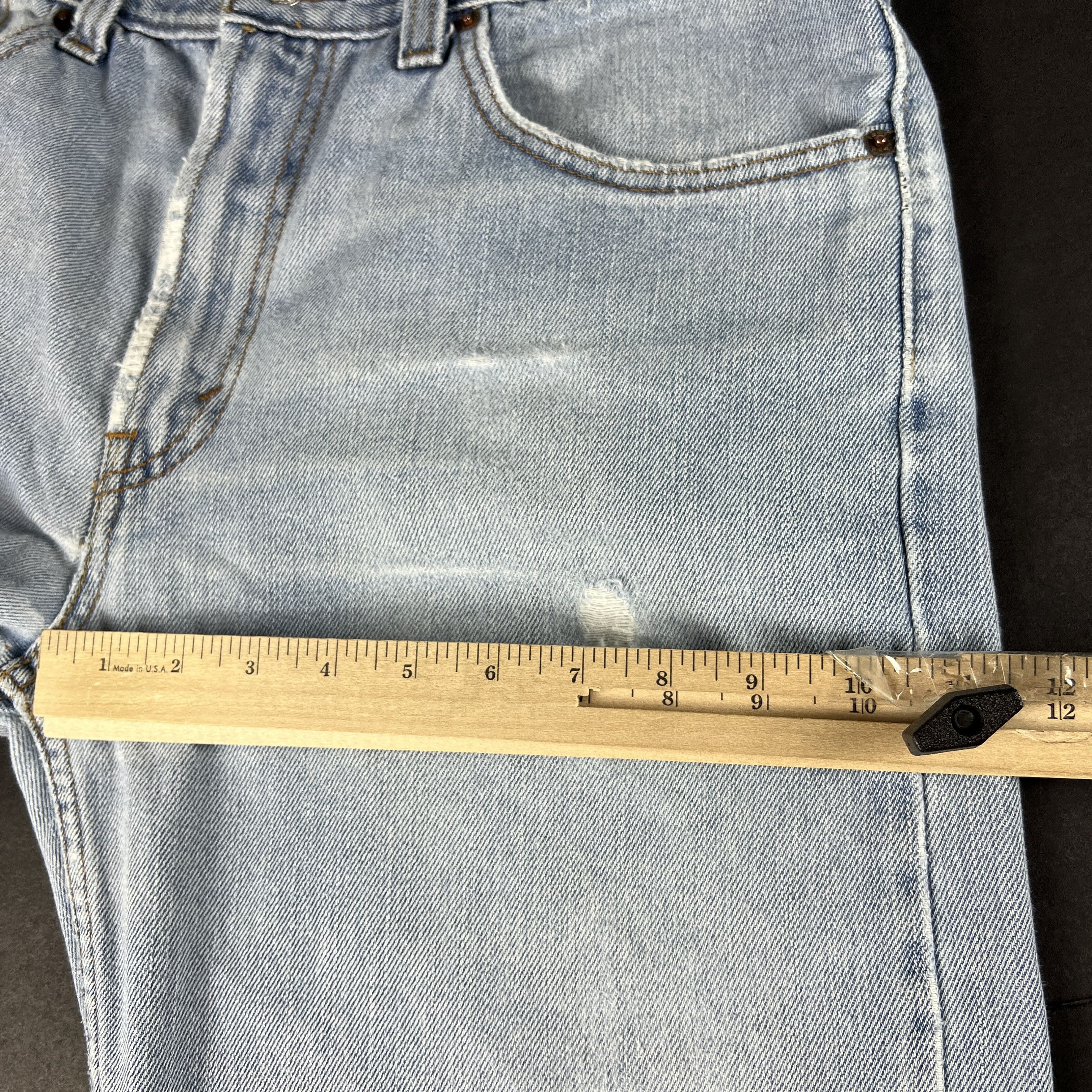 Levi's Y2K Levi's Jean 505 Straight Blue Distressed Denim Size US 33 - 21 Thumbnail