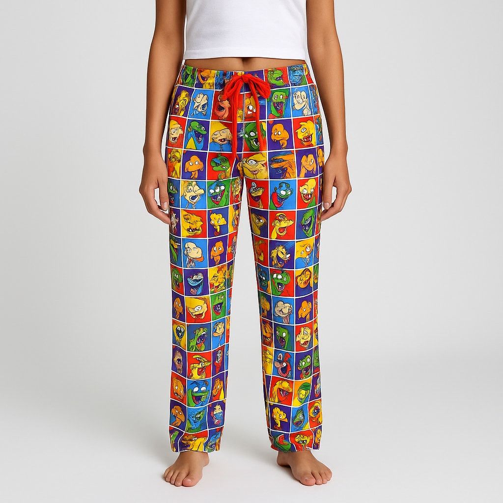 Nickelodeon Nickelodeon Nicktoons L All Over Print Pajama Pants Lounge Size US 29 - 1 Thumbnail