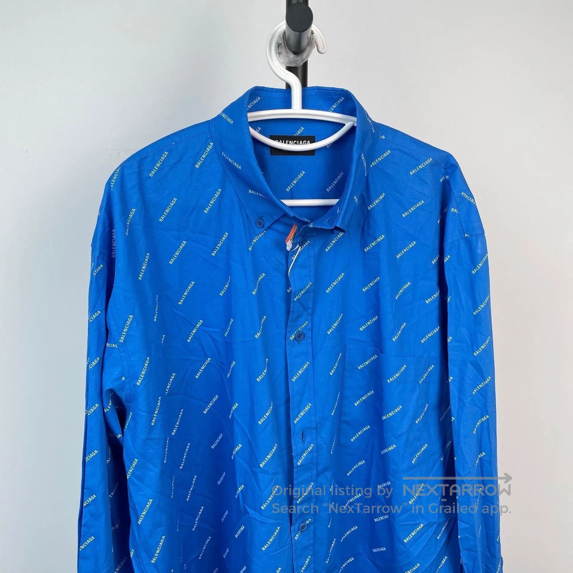 Balenciaga Balenciaga Blue Logo Single. Size US M / EU 48-50 / 2 - 3 Thumbnail
