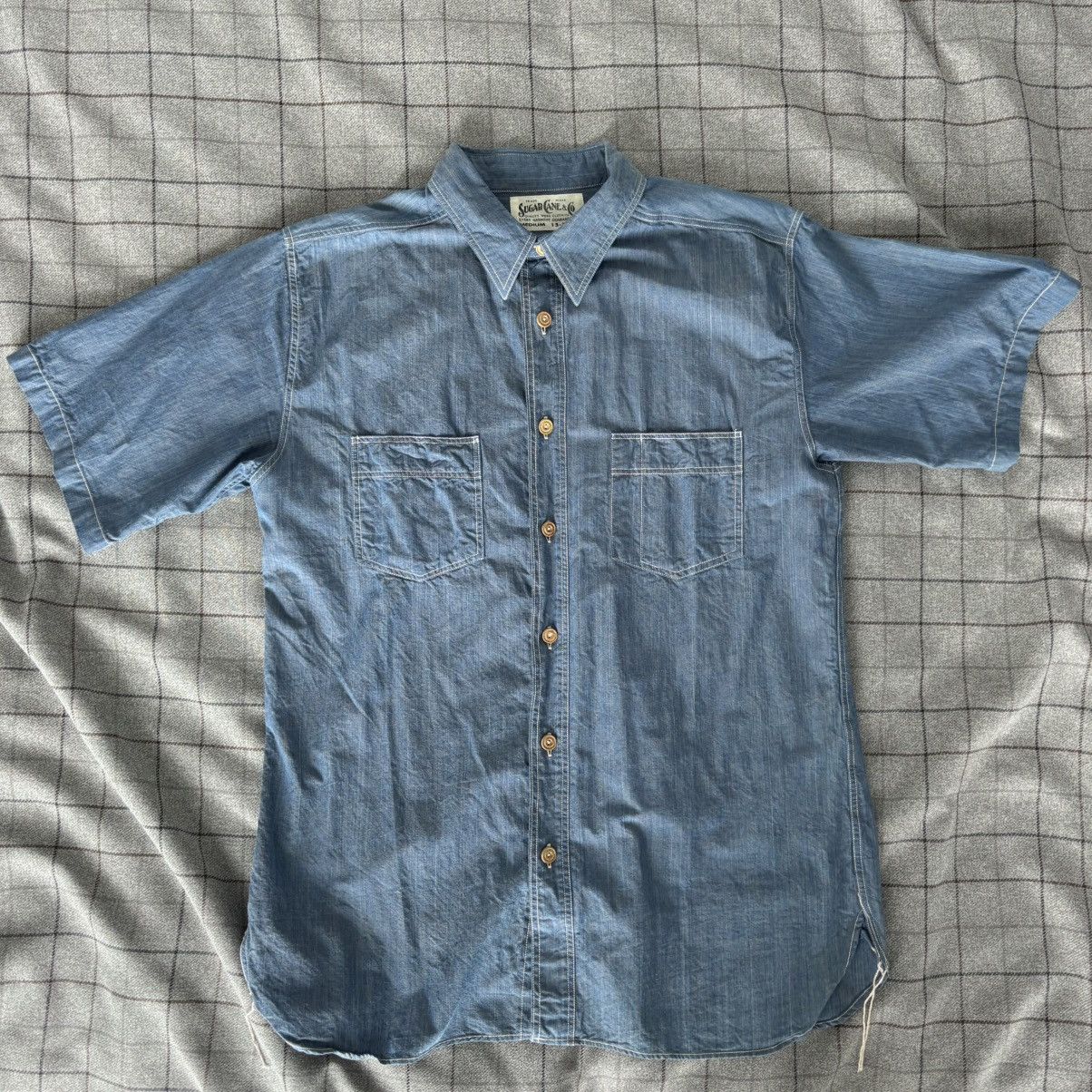 Sugar Cane × Toyo Enterprises Sugar Cane Indigo Stripe Kasuri short sleeve work shirt Size US M / EU 48-50 / 2 - 1 Thumbnail