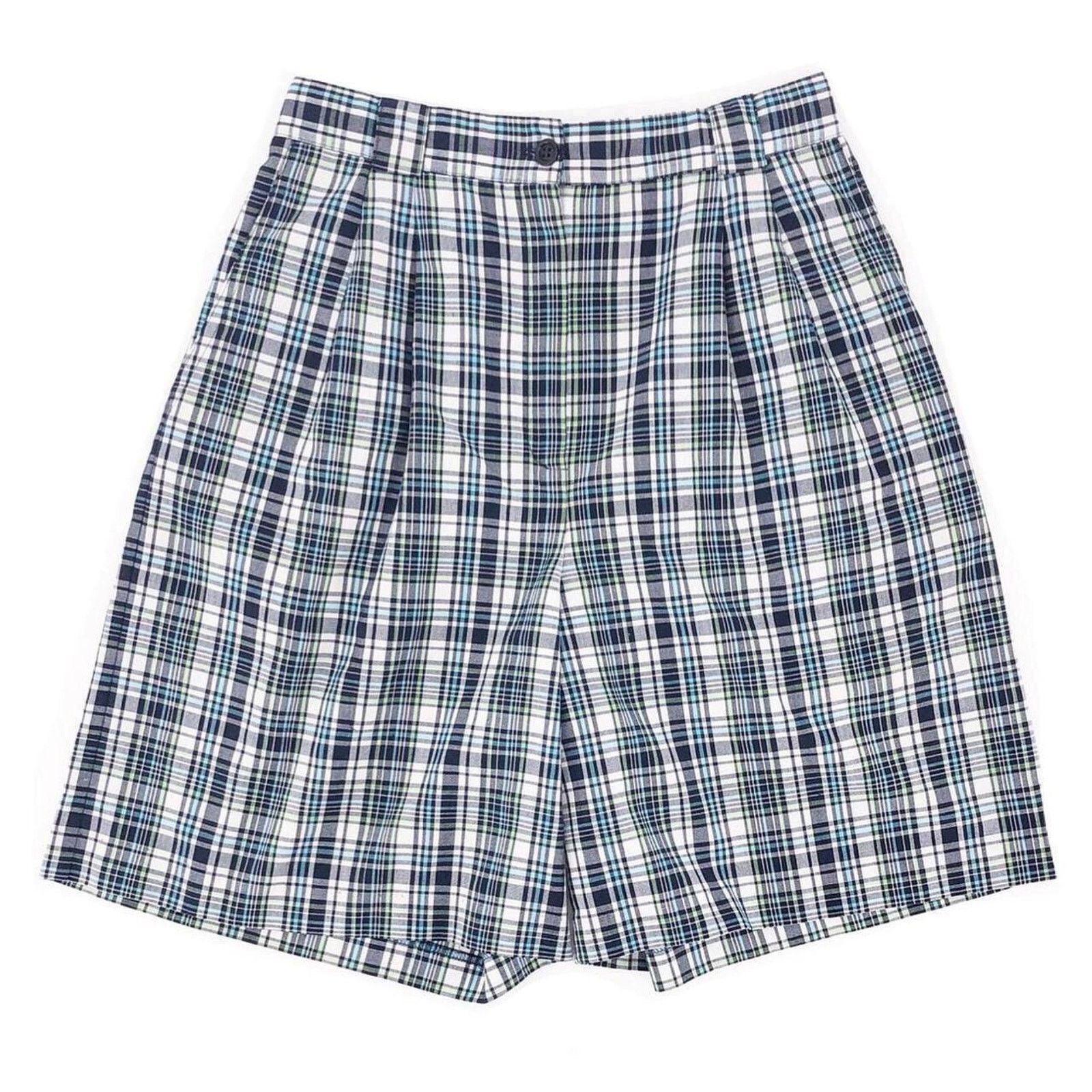 Vintage 90s plaid pleated bermuda shorts 1990s vintage Size 27" / US 4 / IT 40 - 1 Thumbnail