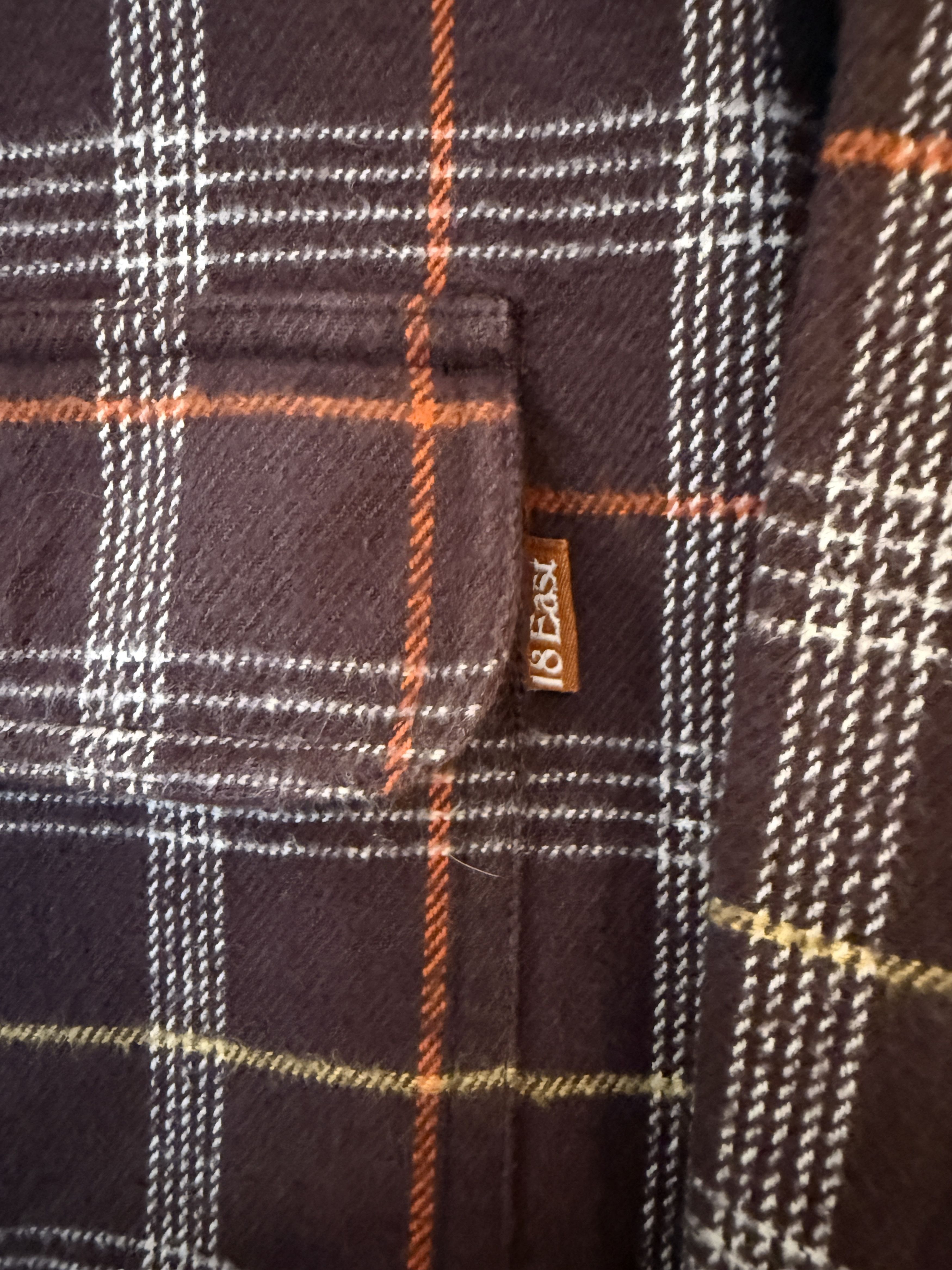 18 East - Brown Flannel, Half Zip (Large)