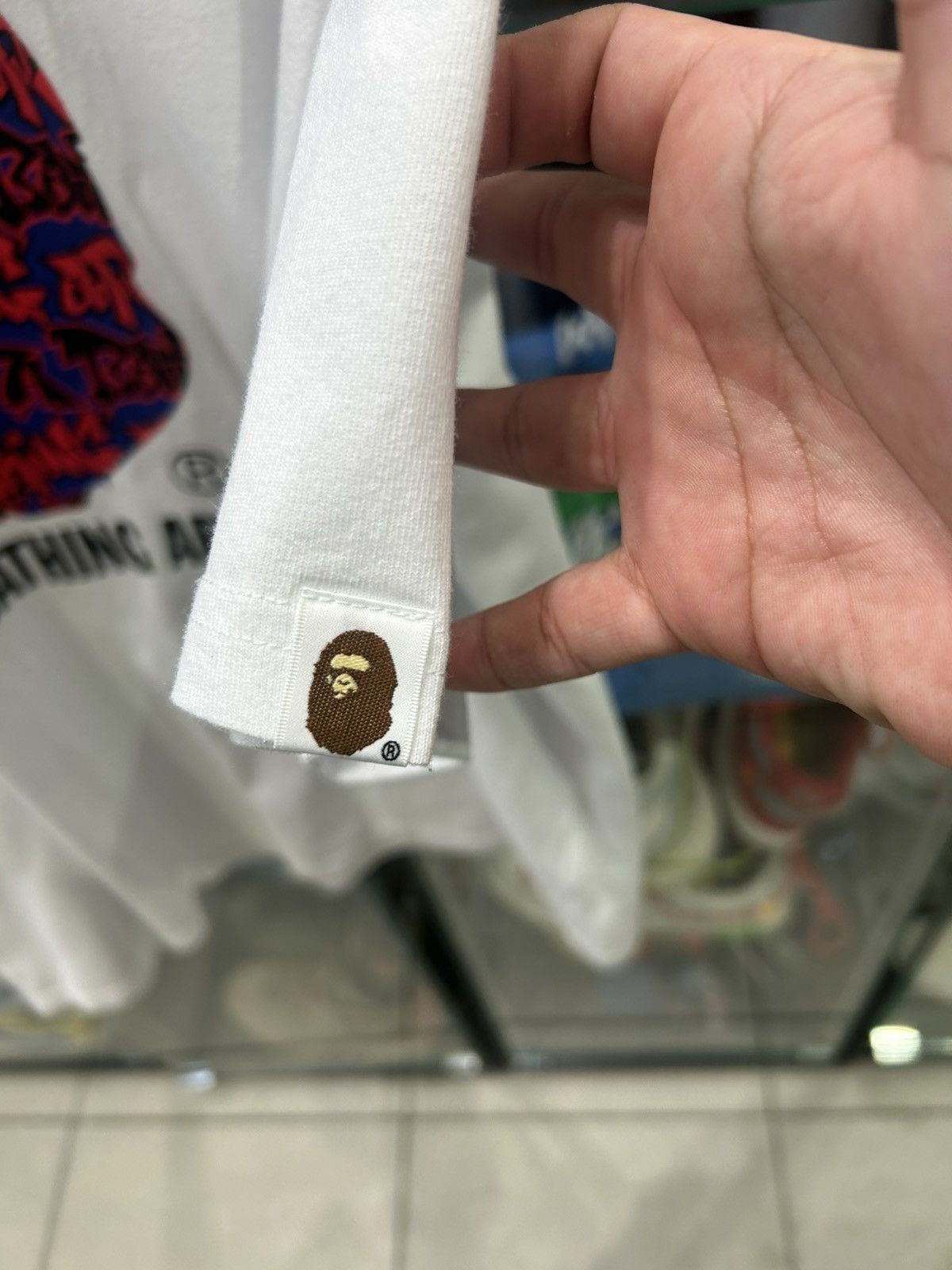 Bape Bape grafiti pattern tee white Size US XXL / EU 58 / 5 - 3 Thumbnail