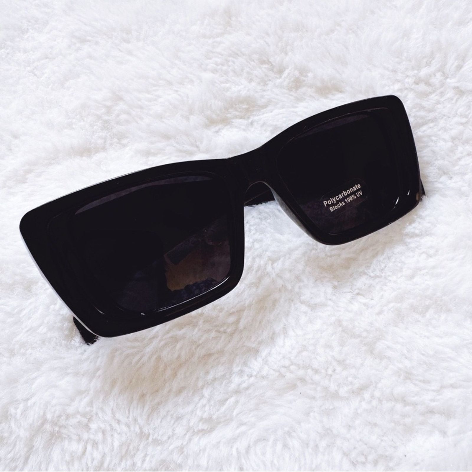 Other Lily Black Rectangular Sunglasses Size ONE SIZE - 3 Thumbnail
