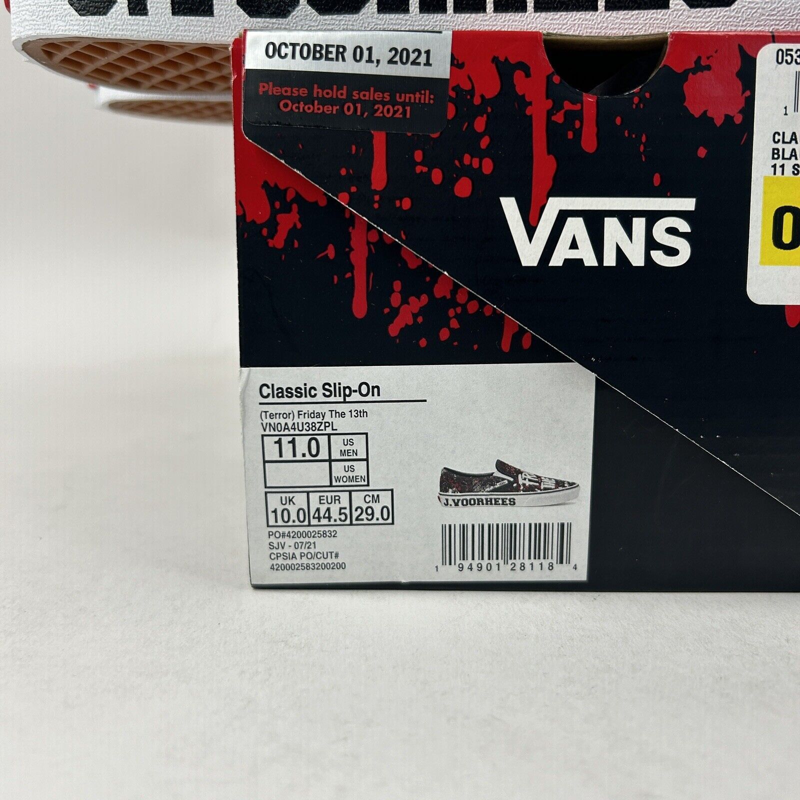 Vans Vans x House Of Terror Slip-On “Friday The 13th" 2024 Size US 11 / EU 44 - 5 Thumbnail