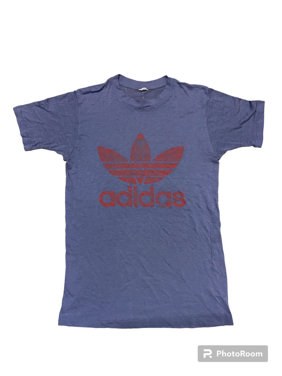 Adidas × Vintage Vintage Adidas 80s Tshirt Made In Usa Size US S / EU 44-46 / 1 - 1 Thumbnail