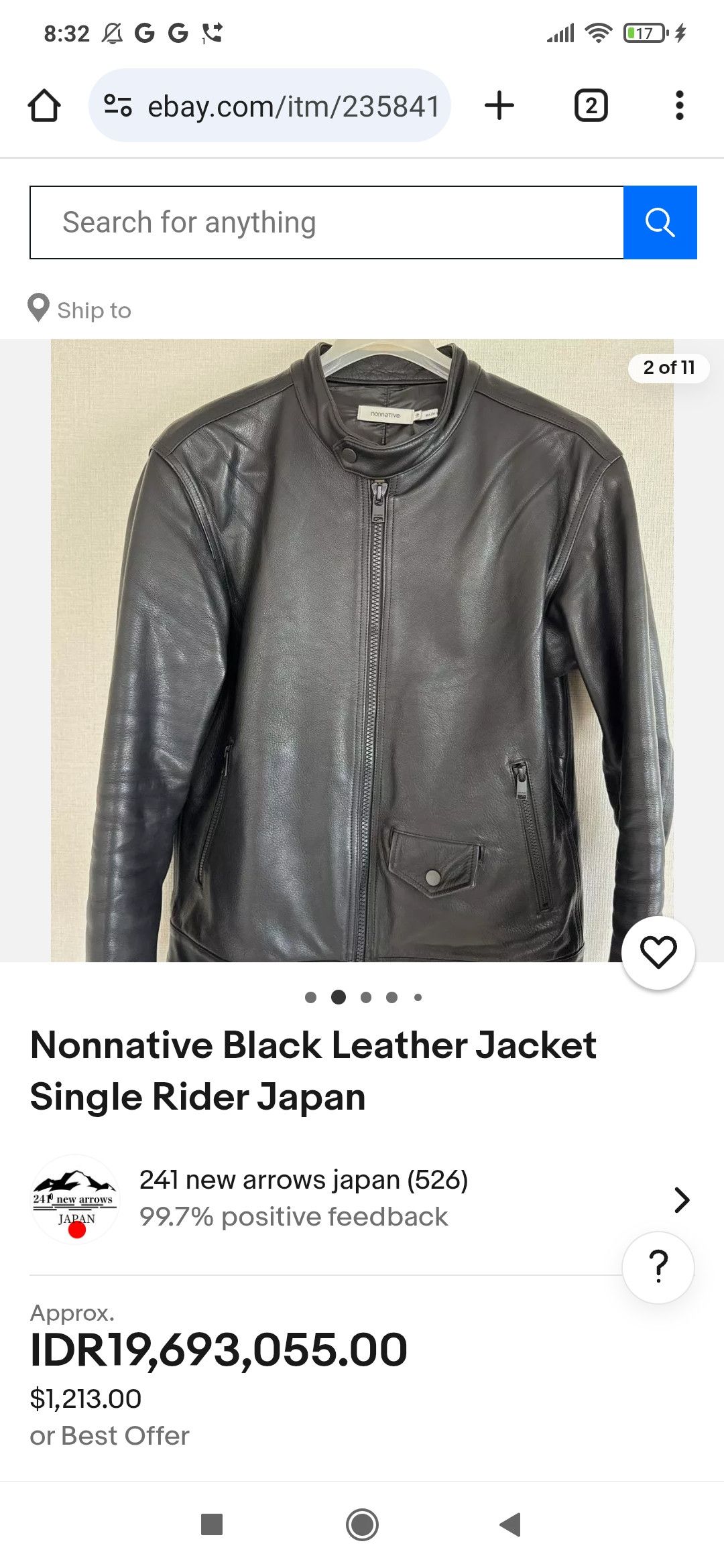 Japanese Brand × Nonnative NONNATIVE DOUBLE RIDER KIP CAFECTO LEATHER JACKET Size US M / EU 48-50 / 2 - 14 Thumbnail