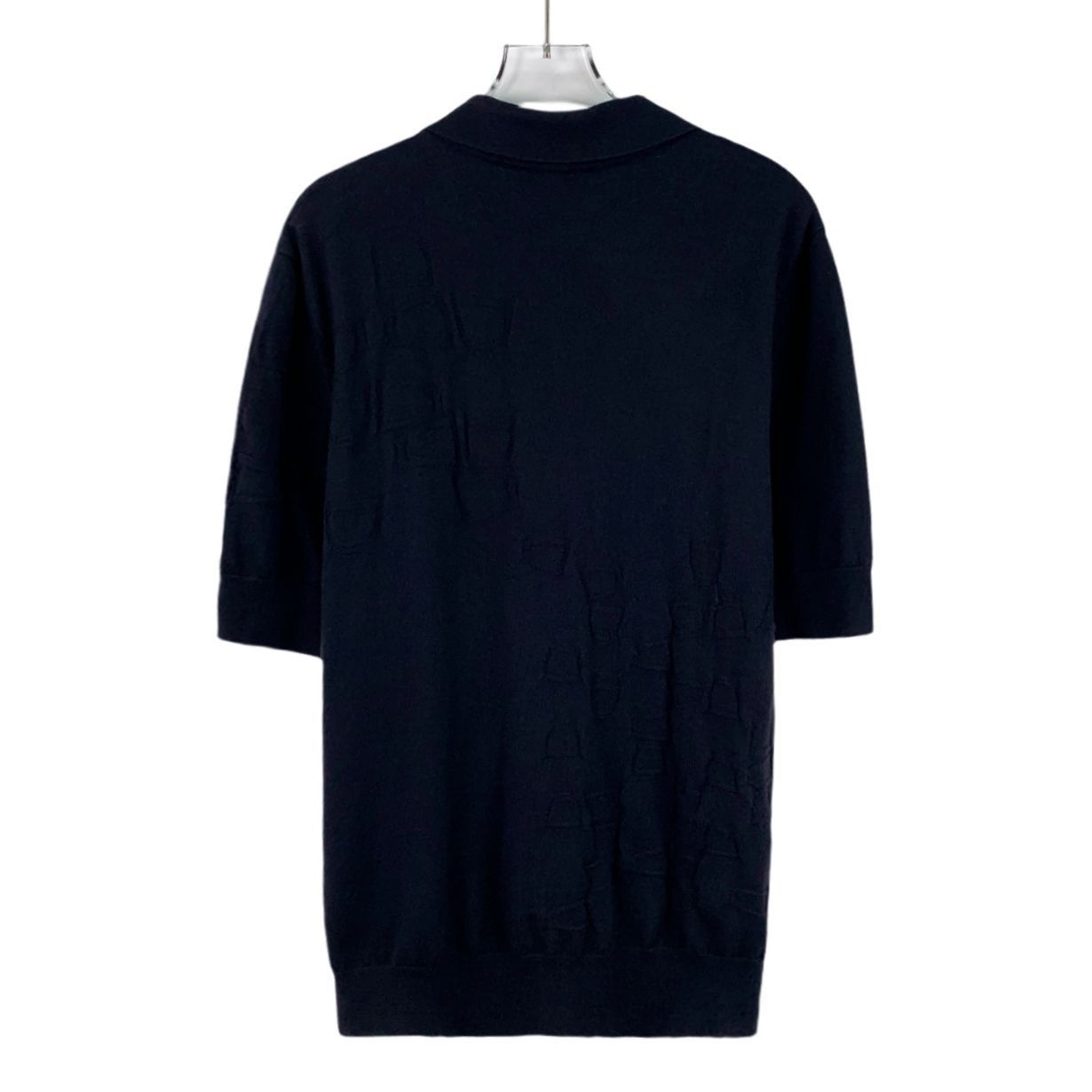 Hermes Hermes Navy Blue Cashmere Cotton Blend Short-Sleeve Knitted Size US L / EU 52-54 / 3 - 6 Thumbnail