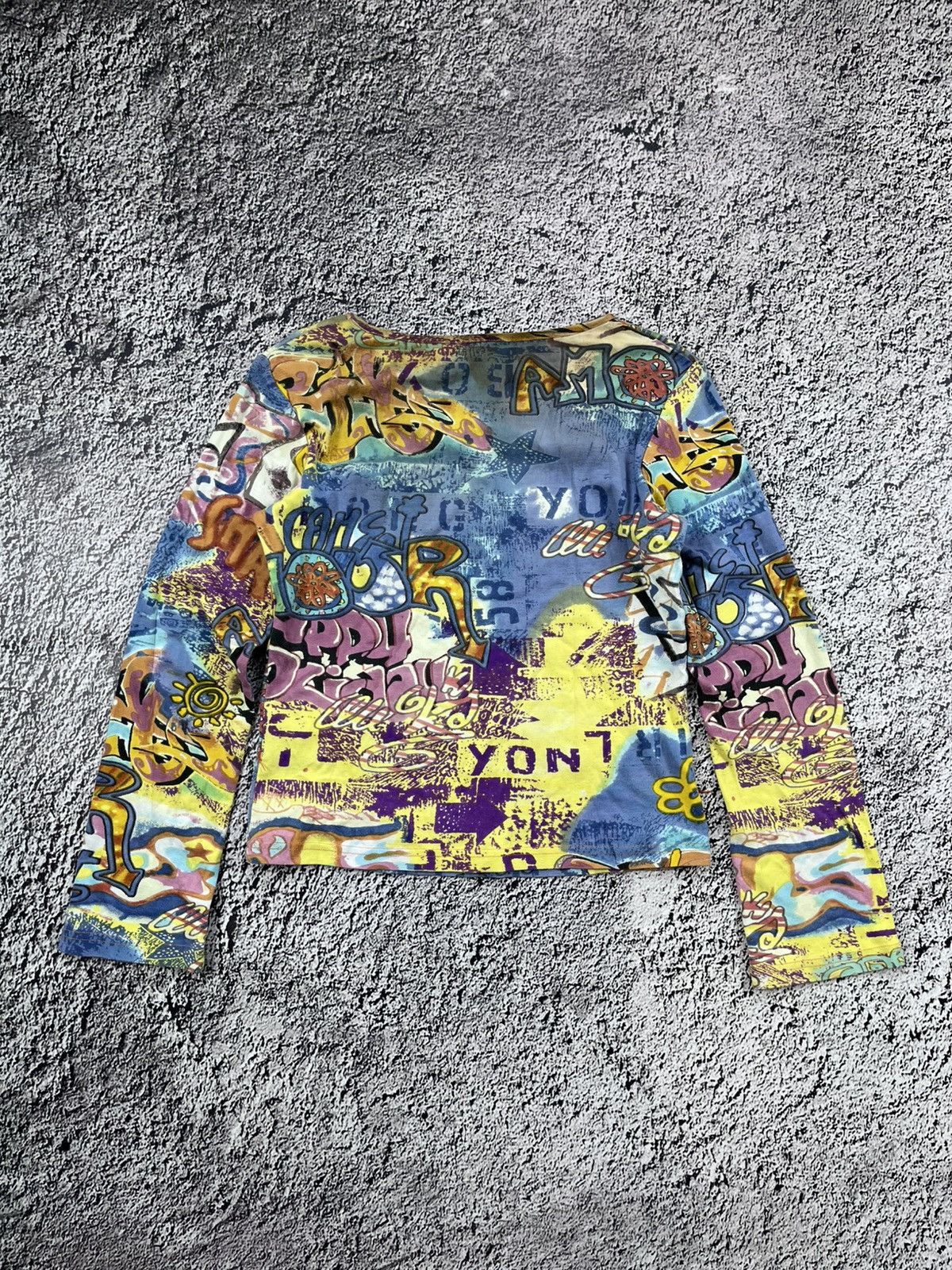 Vintage Vintage Rare Gaultier style Printed AOP Longsleeve tee Size M / US 6-8 / IT 42-44 - 7 Thumbnail