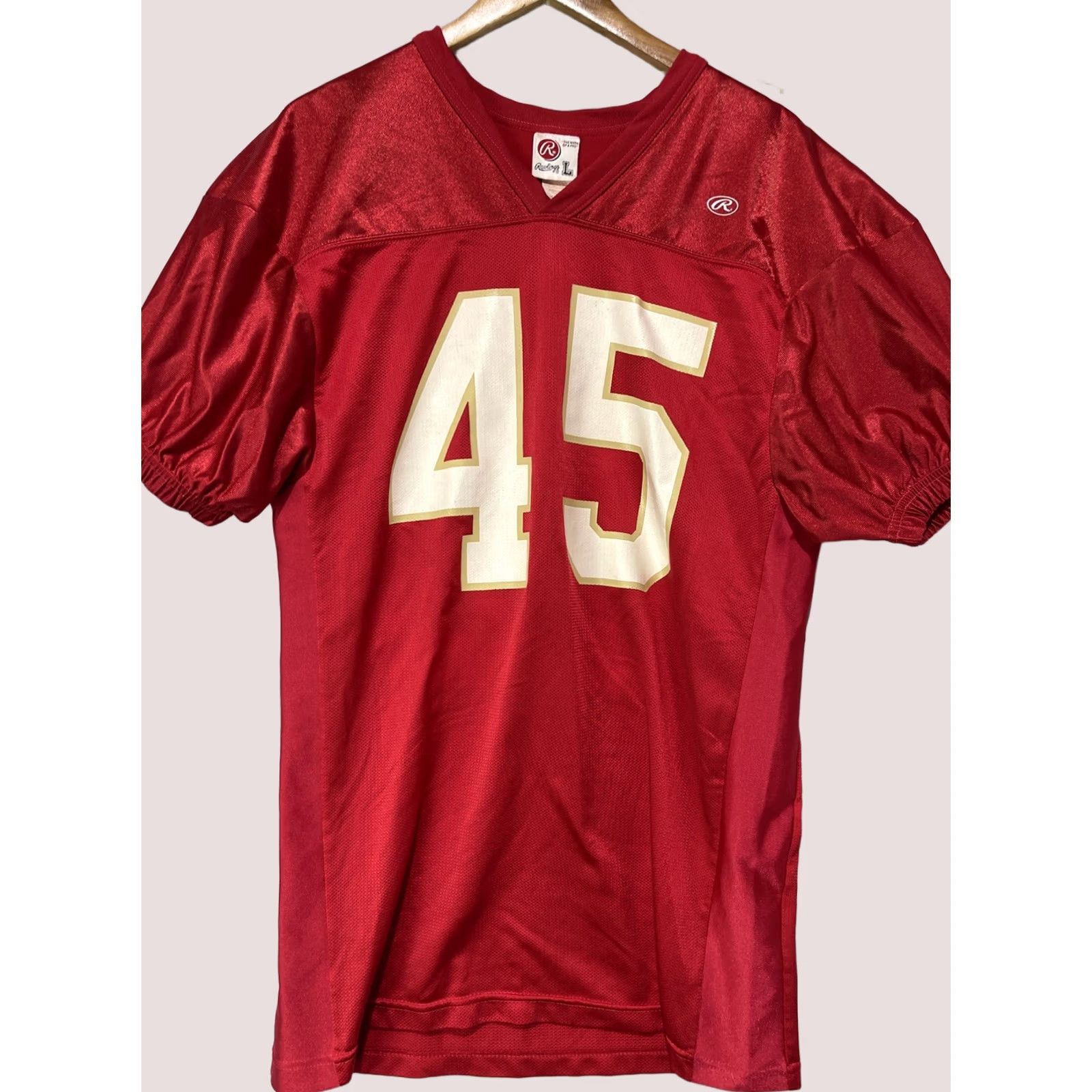 Vintage VINTAGE Rawlings Football Jersey Mens Large Red Jersey Football USA Size US L / EU 52-54 / 3 - 1 Thumbnail