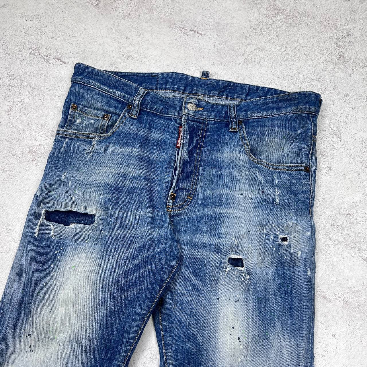 Dsquared2 DSQUARED2 Jeans Distressed Ripped Paint Splatter Slim Fit Size US 34 / EU 50 - 6 Thumbnail