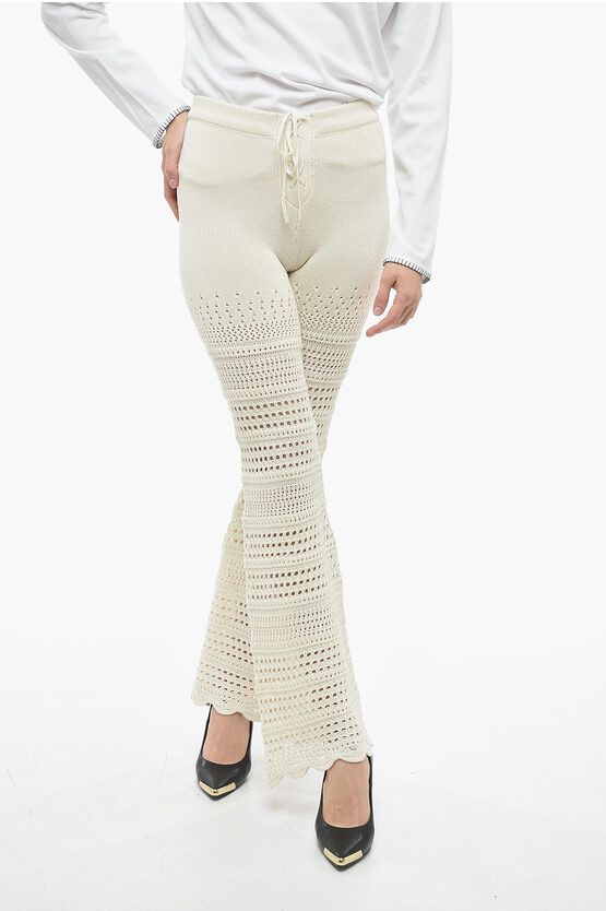 image of Amiri Og1Mm0524 Flared Pants In White, Women's (Size 28)
