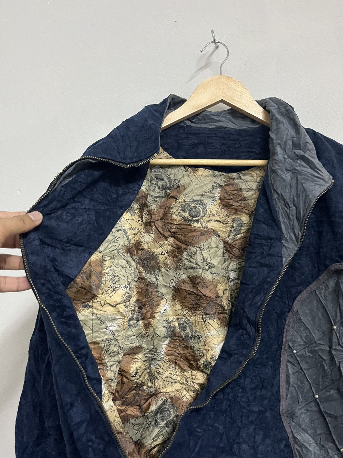 Seditionaries 💥Vintage Japanese Brand World Map Lining With Studded Size US L / EU 52-54 / 3 - 6 Thumbnail