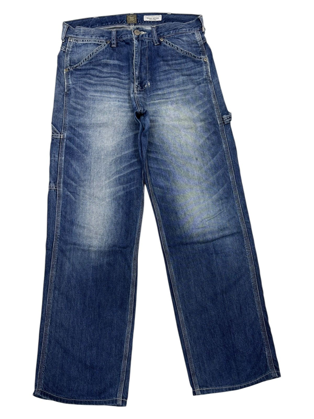 Kapital 🇯🇵 Back Number Kaihara Wash Denim Loose Fit Jeans Size US 32 / EU 48 - 3 Thumbnail