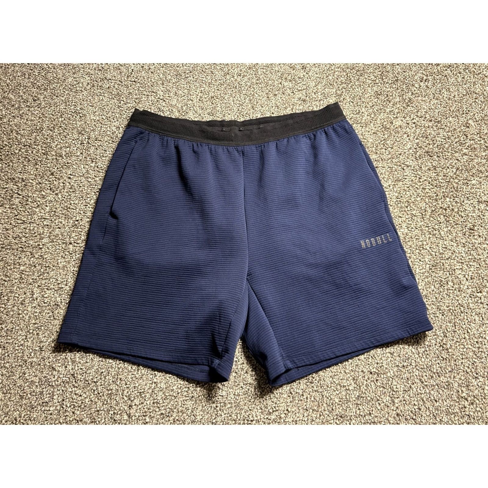 Vintage NOBULL Shorts Mens XL Blue Athletic Training Gym Stretch 7” Unlined Size US 36 / EU 52 - 2 Thumbnail