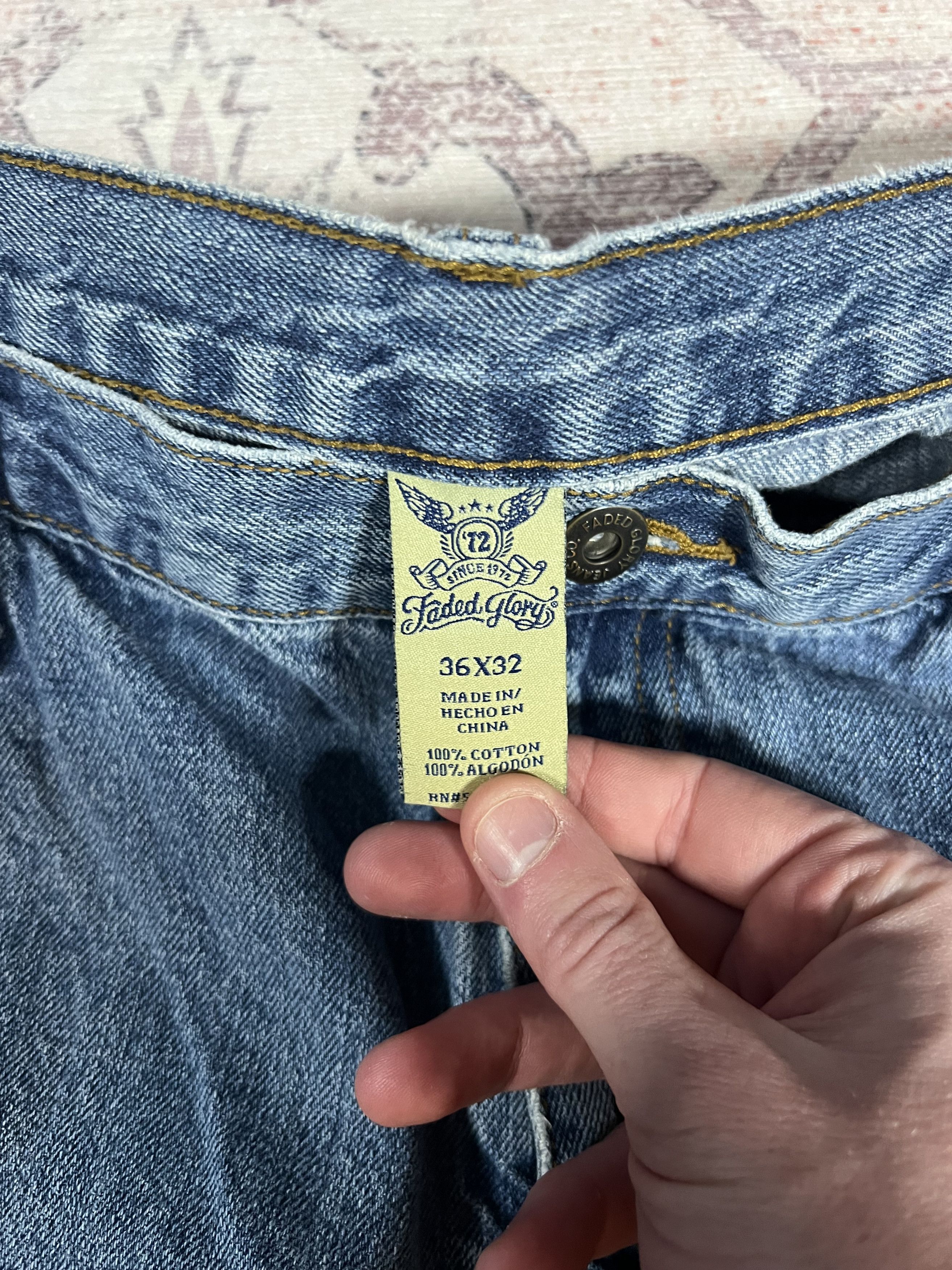 Faded Glory Vintage 90s Faded Carhartt Styled Carpenter Denim Pants Size US 36 / EU 52 - 4 Thumbnail
