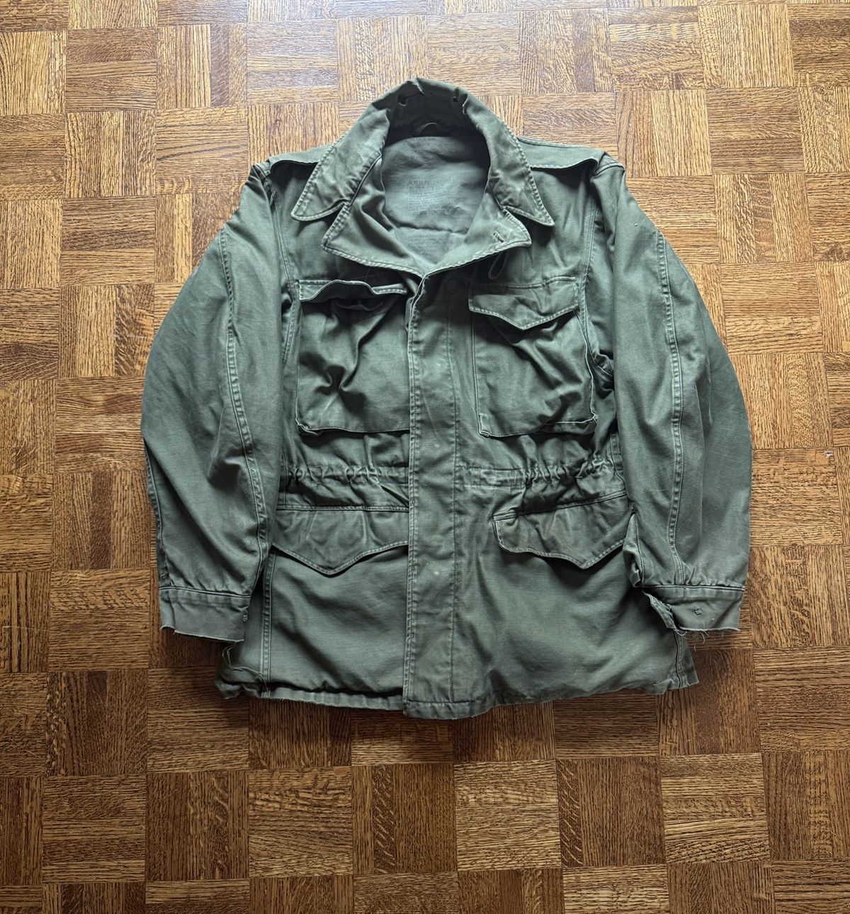 Vintage Vintage 50s Military Army Field Jacket Size US S / EU 44-46 / 1 - 1 Thumbnail