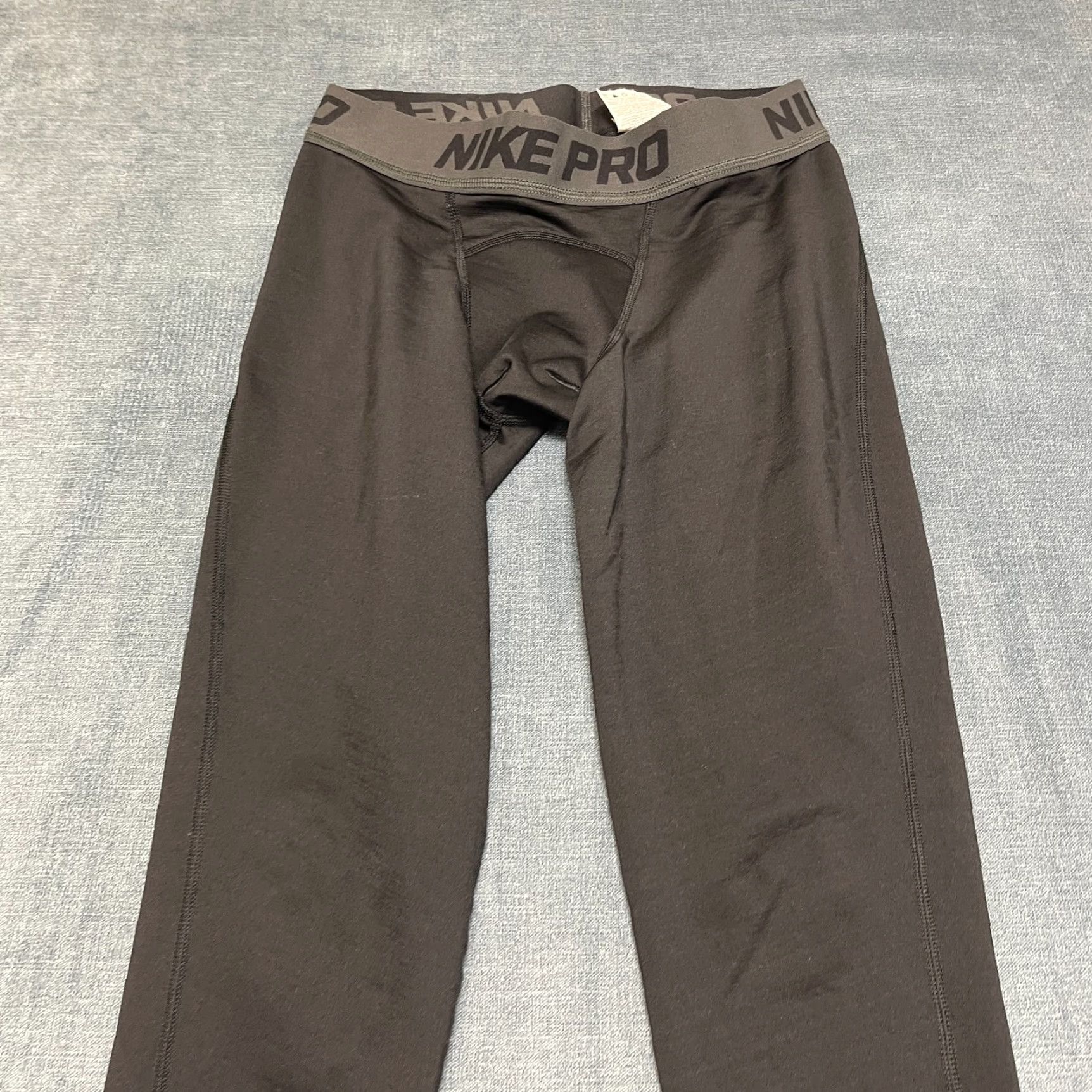 Nike Nike Pro Dri-Fit Tight Leggings Womens Medium Black Swoosh Logo Yoga Size 32" / US 10 / IT 46 - 4 Thumbnail