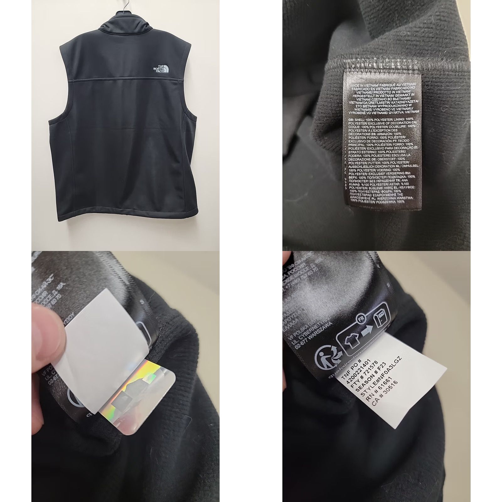 The North Face NWT The North Face Windwall Vest Mens XL Black Windbreaker Jacket Zip Logo Embroidered 25 Chest 29 Length VINTAGE? No Size US XL / EU 56 / 4 - 8 Thumbnail