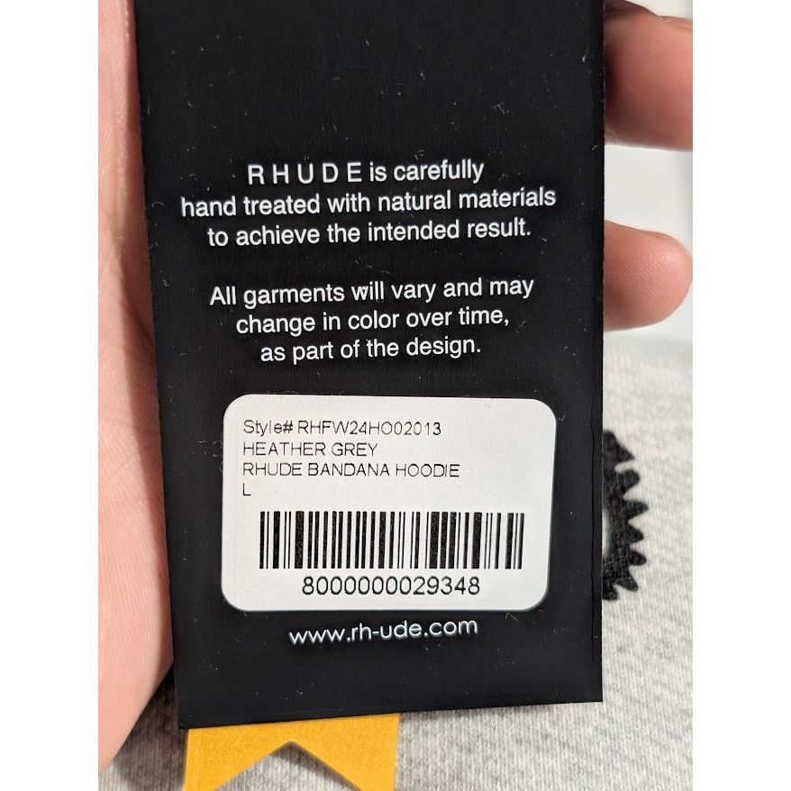 Rhude o1rshd1 Rhude Bandana Hoodie in Heather Grey Size US L / EU 52-54 / 3 - 17 Thumbnail