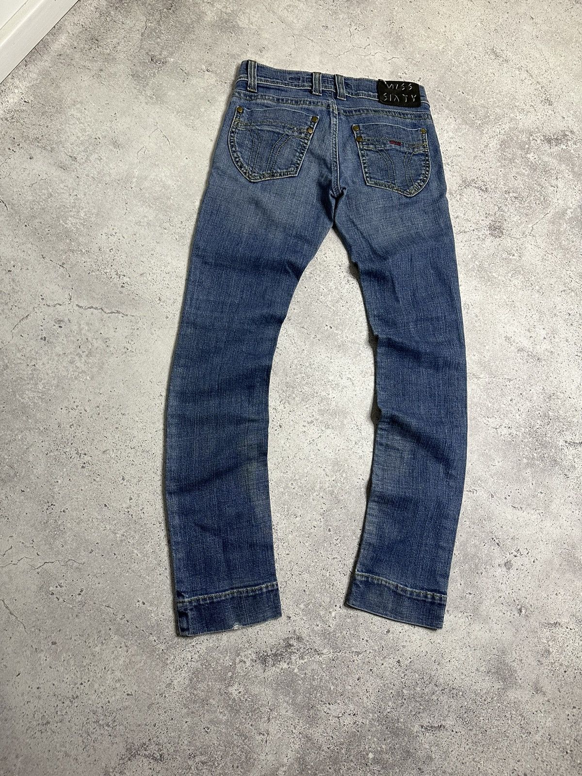 Miss Sixty Miss Sixty Style Binky 00s Y2k Low Rise Denim Blue Jeans Size 27" / US 4 / IT 40 - 6 Thumbnail