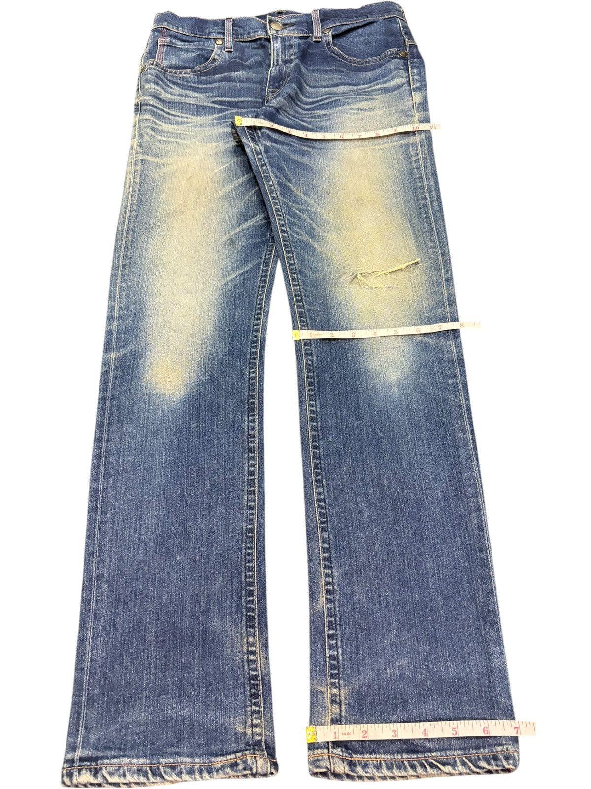Edwin Vintage Edwin Blue Trip Mud Wash Distressed Jeans Size 32" / US 10 / IT 46 - 8 Thumbnail