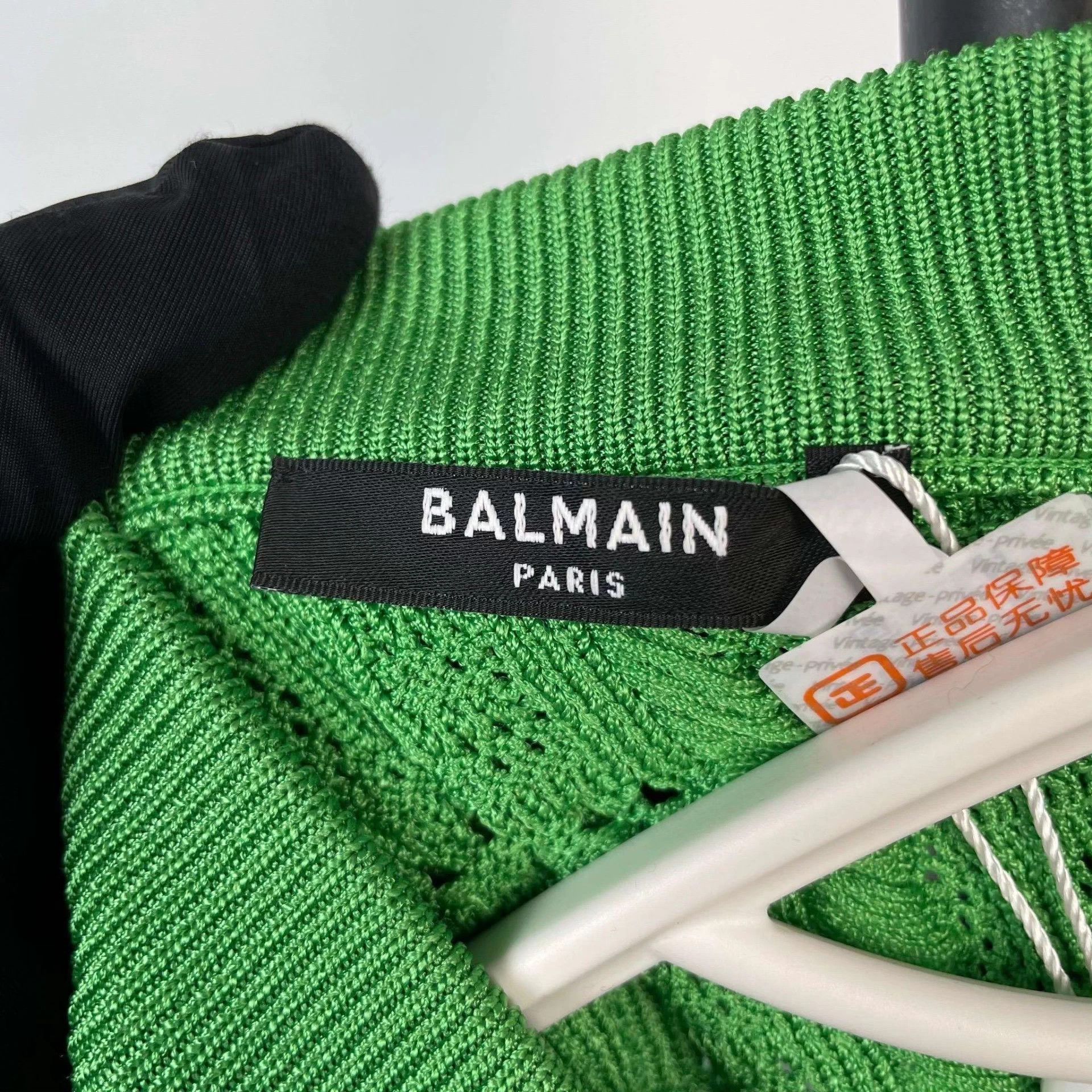Balmain Balmain Viscose Short-Sleeve Cardigan 34 Green Size XS / US 0-2 / IT 36-38 - 3 Thumbnail