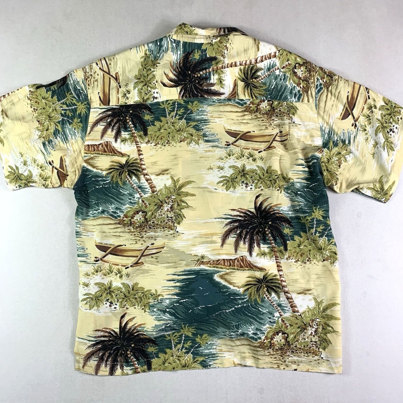 Quiksilver VINTAGE Quiksilver Hawaiian Shirt Mens Large L Green Rayon Floral Pocket Camp Collar USA Silver Edition Size US L / EU 52-54 / 3 - 7 Thumbnail