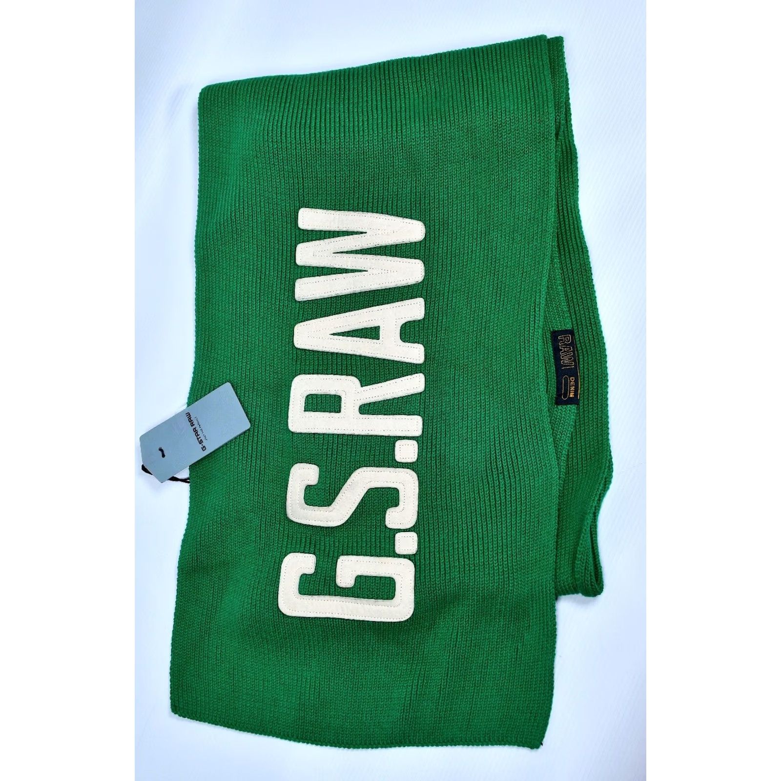 G-Star G-Star RAW EWING SCARF Green Pepper Cotton Knit Men's Scarf Size ONE SIZE - 6 Thumbnail