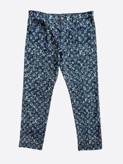 Louis Vuitton Distorted Damier Denim Pants Indigo. Size 34
