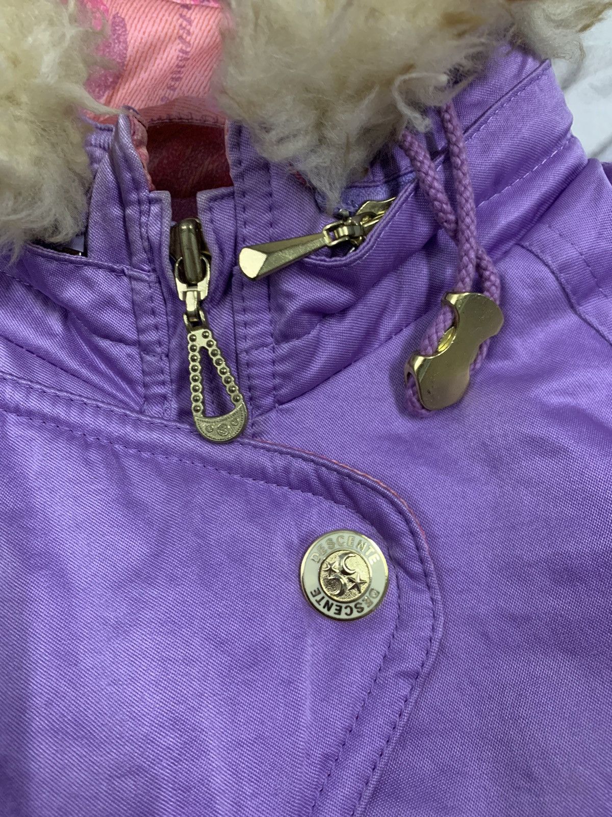 Descente Vintage Descente Lamb Fur Hooded Snowboard Ski Jacket Size L / US 10 / IT 46 - 7 Thumbnail