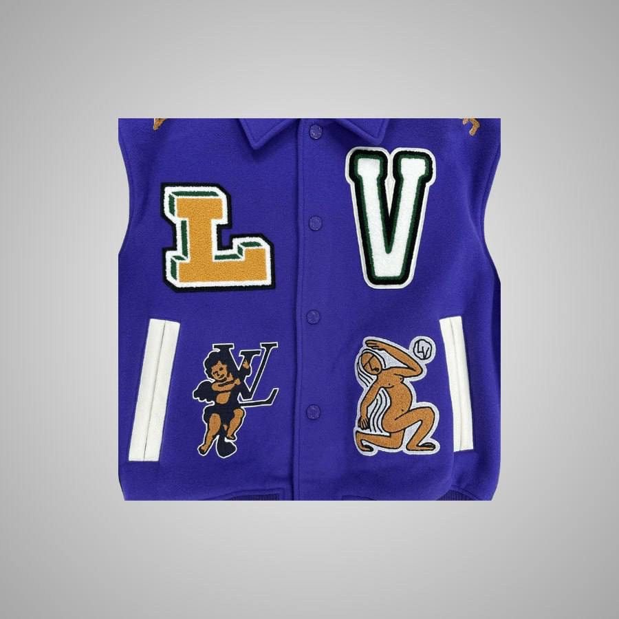 Louis Vuitton LOUIS VUITTON MULTIPATCHES MIXED LEATHER VARSITY BLOUSON FIG Size US M / EU 48-50 / 2 - 4 Thumbnail