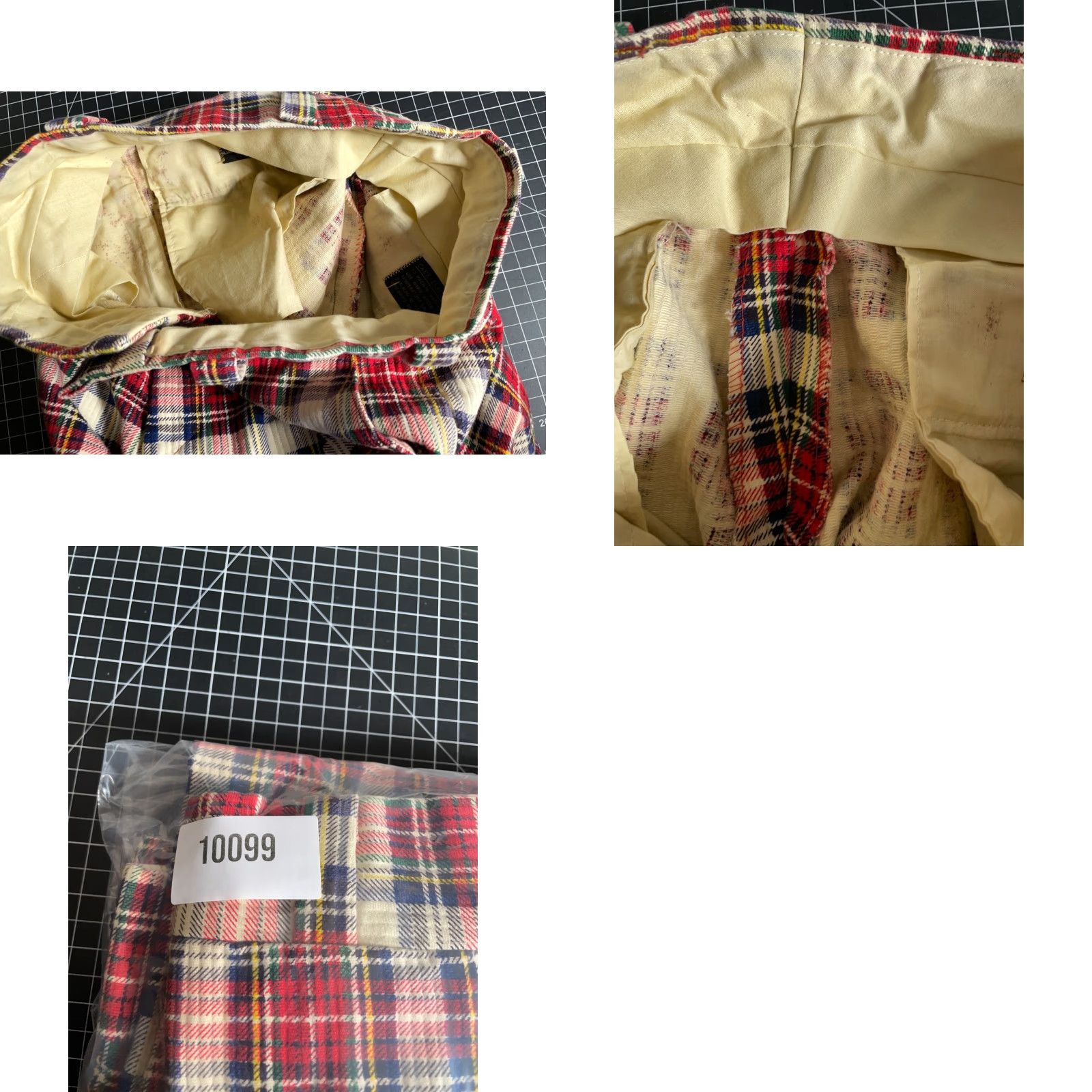 Bell VINTAGE 70s Corduroy Flare Bell Bottom Pants Men 29 x 34 Red Plaid Talon Zip Cuffed Size US 29 - 10 Thumbnail