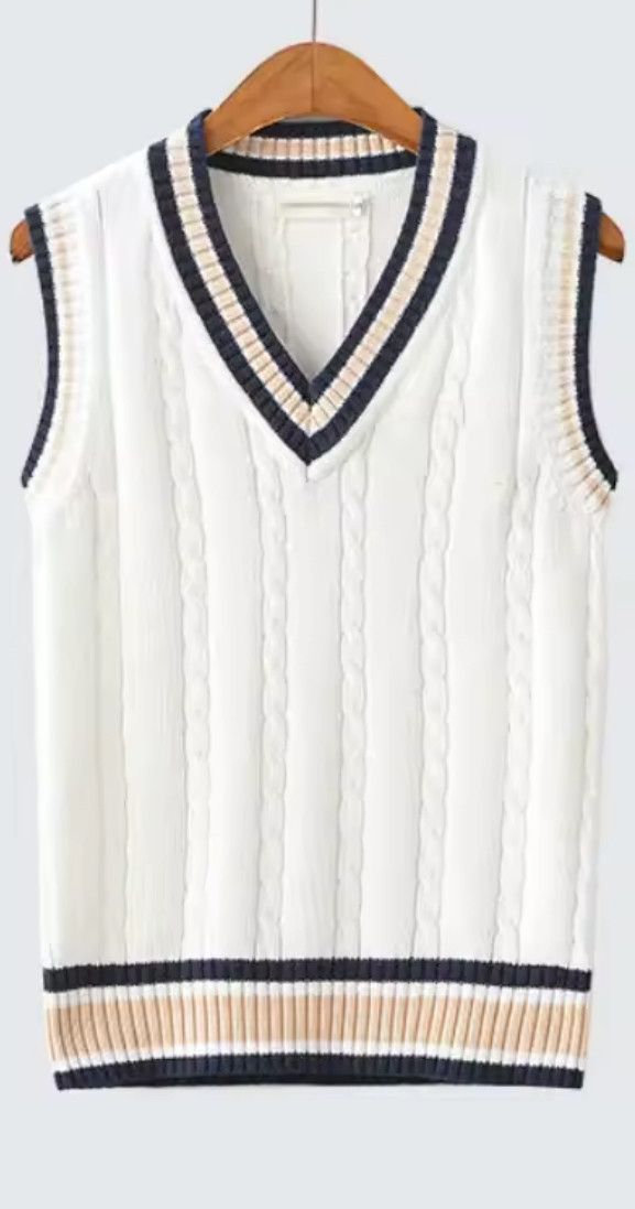Japanese Brand Vintage Retro Sweater Vest Men Thicken V-neck Knitwear Size US XXL / EU 58 / 5 - 2 Thumbnail